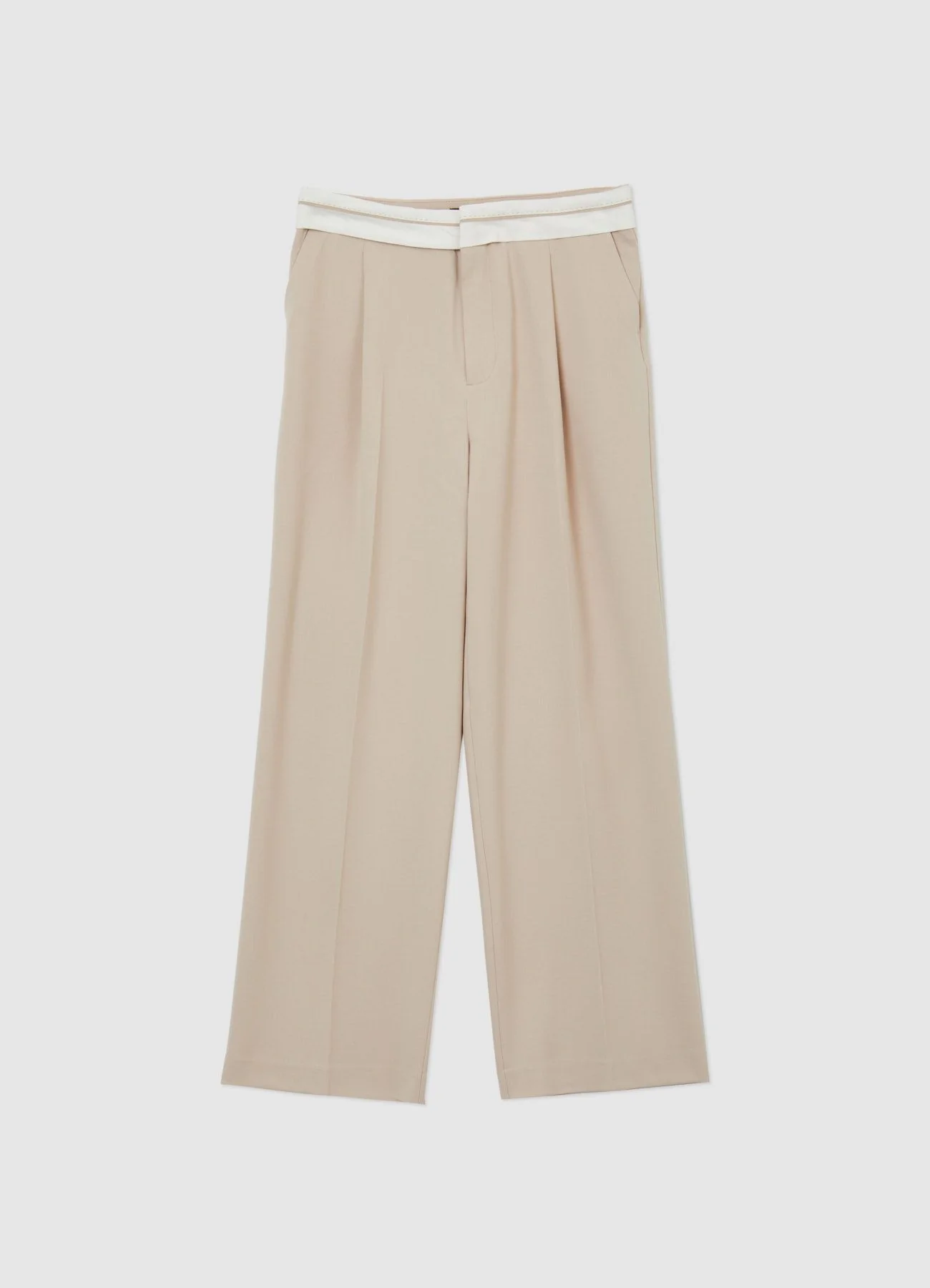 Pantaloni vita bassa con banda a contrasto - Image 6