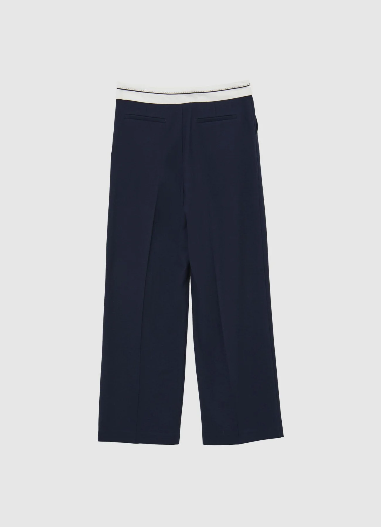 Pantaloni vita bassa con banda a contrasto - Image 6