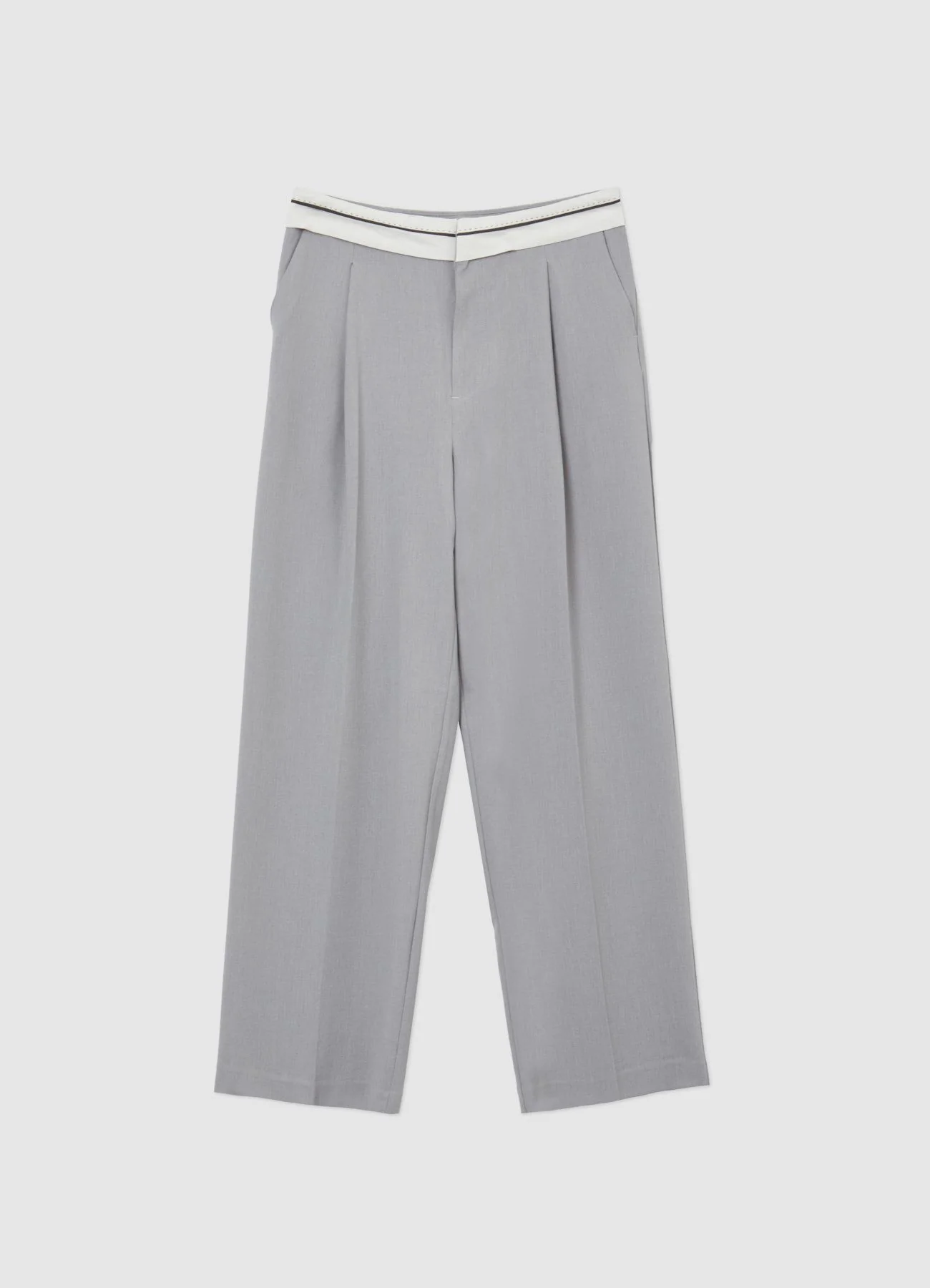 Pantaloni vita bassa con banda a contrasto - Image 6
