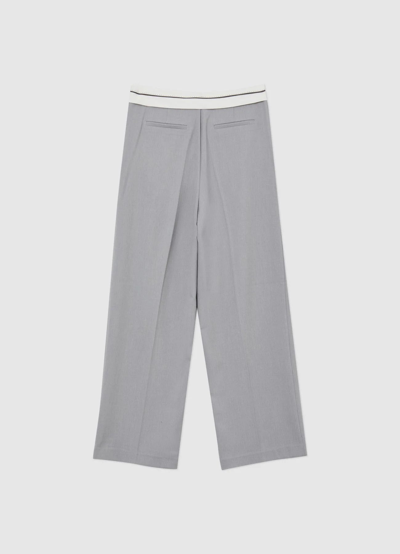 Pantaloni vita bassa con banda a contrasto - Image 7