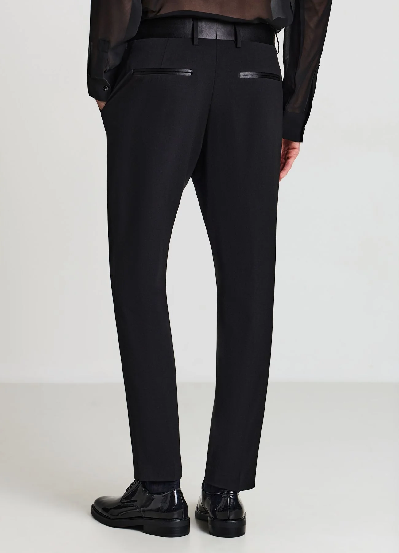 Pantaloni vita in simil satin - Image 2