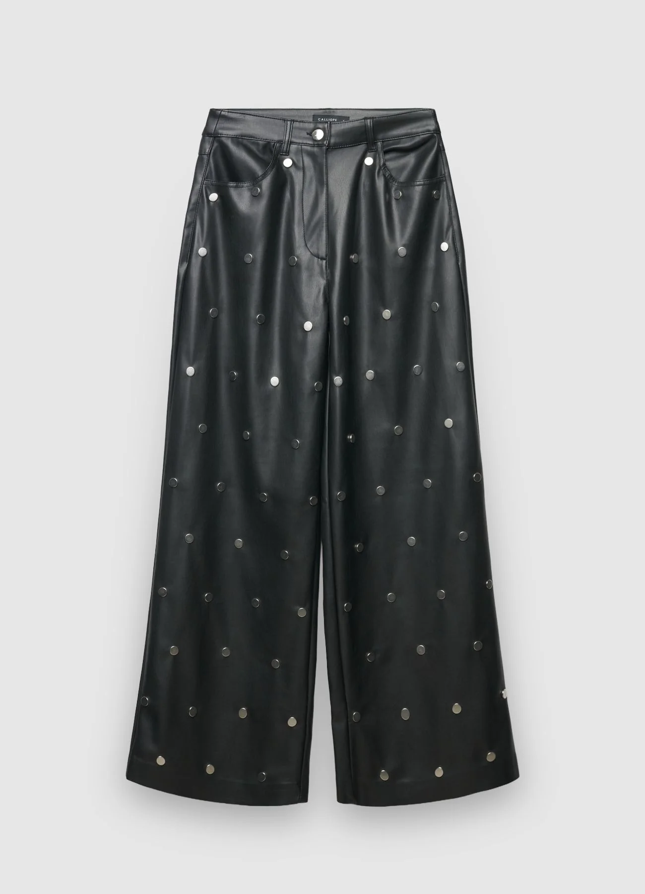 Pantaloni wide leg con borchie - Image 5
