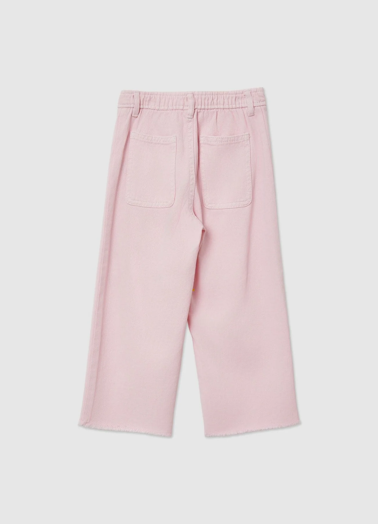 Pantaloni wide leg con orlo a vivo - Image 3