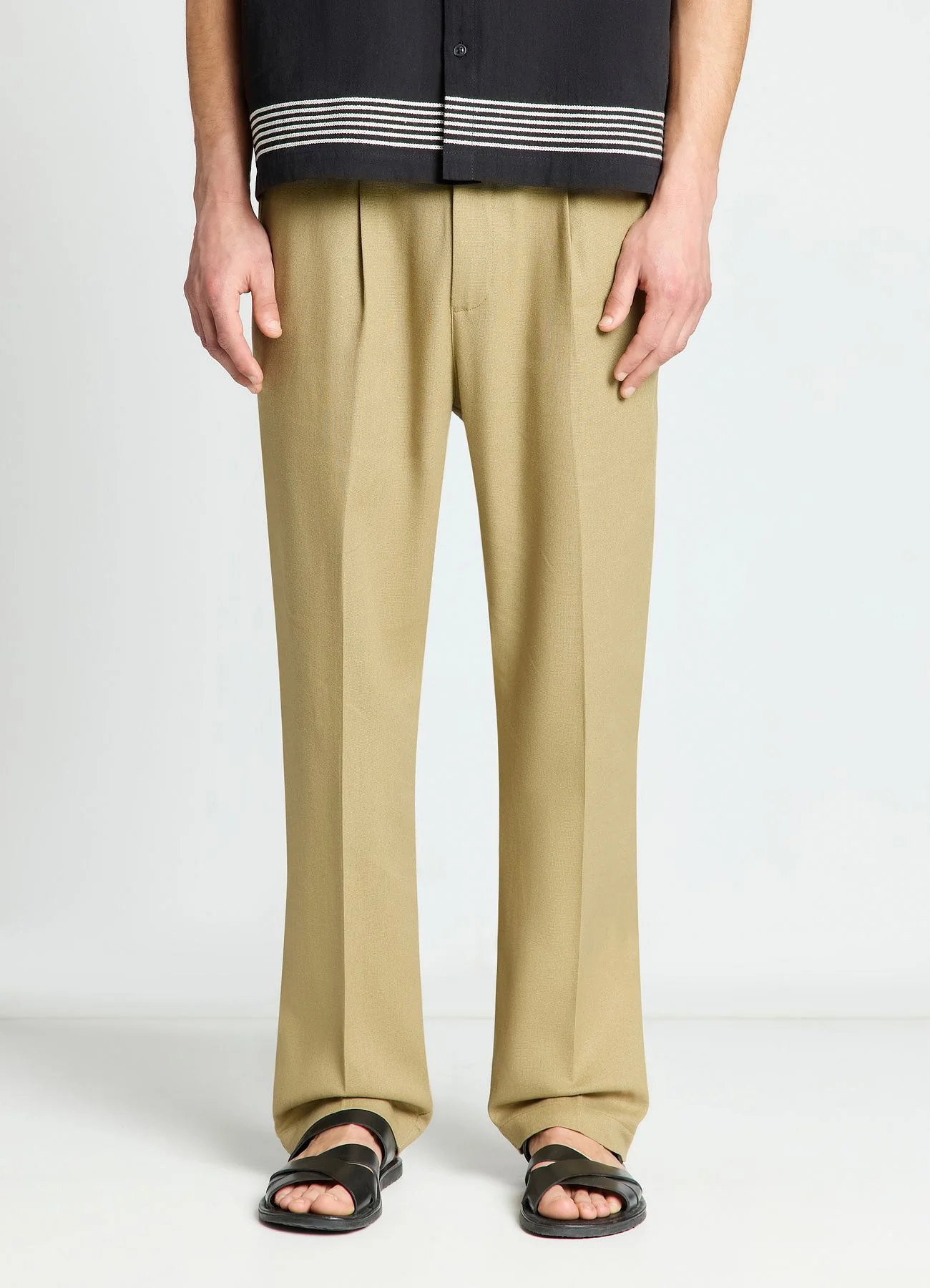 Pantaloni wide leg in misto lino - Image 2