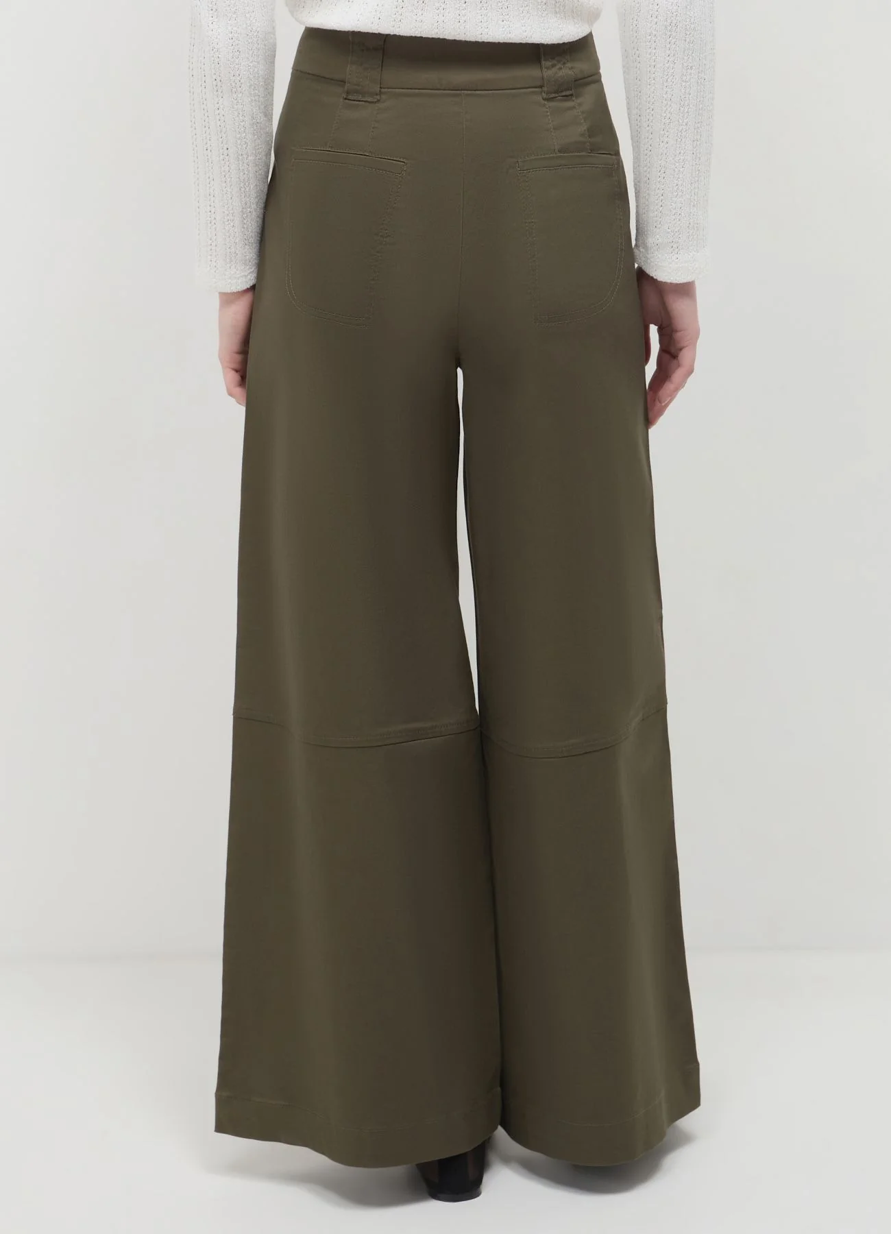 Pantaloni wide leg tasche applicate - Image 2