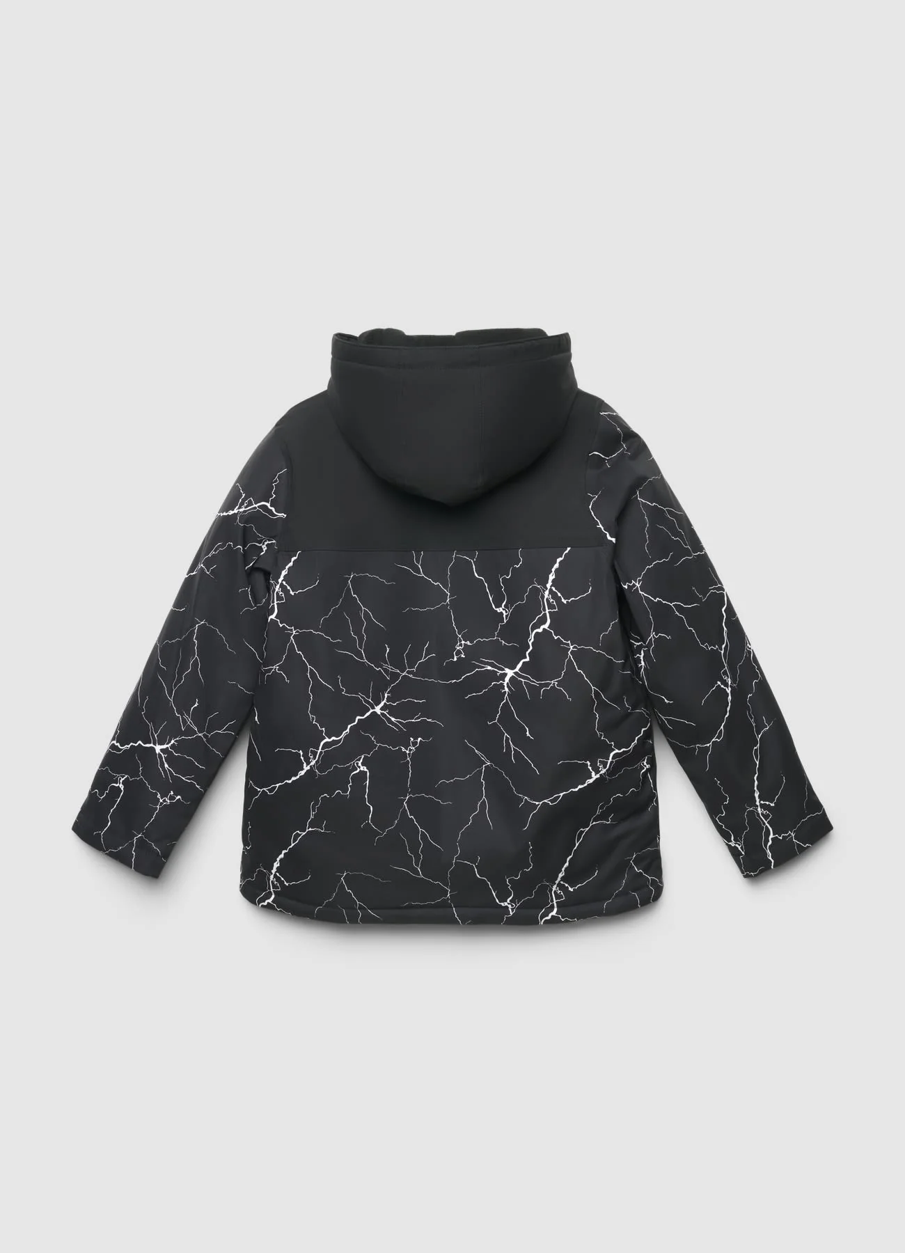 Parka con cappuccio e stampa fulmini - Image 5