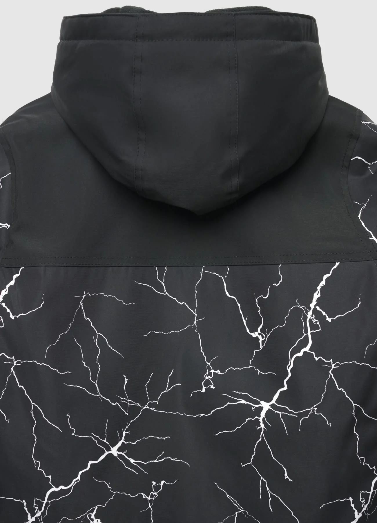 Parka con cappuccio e stampa fulmini - Image 6