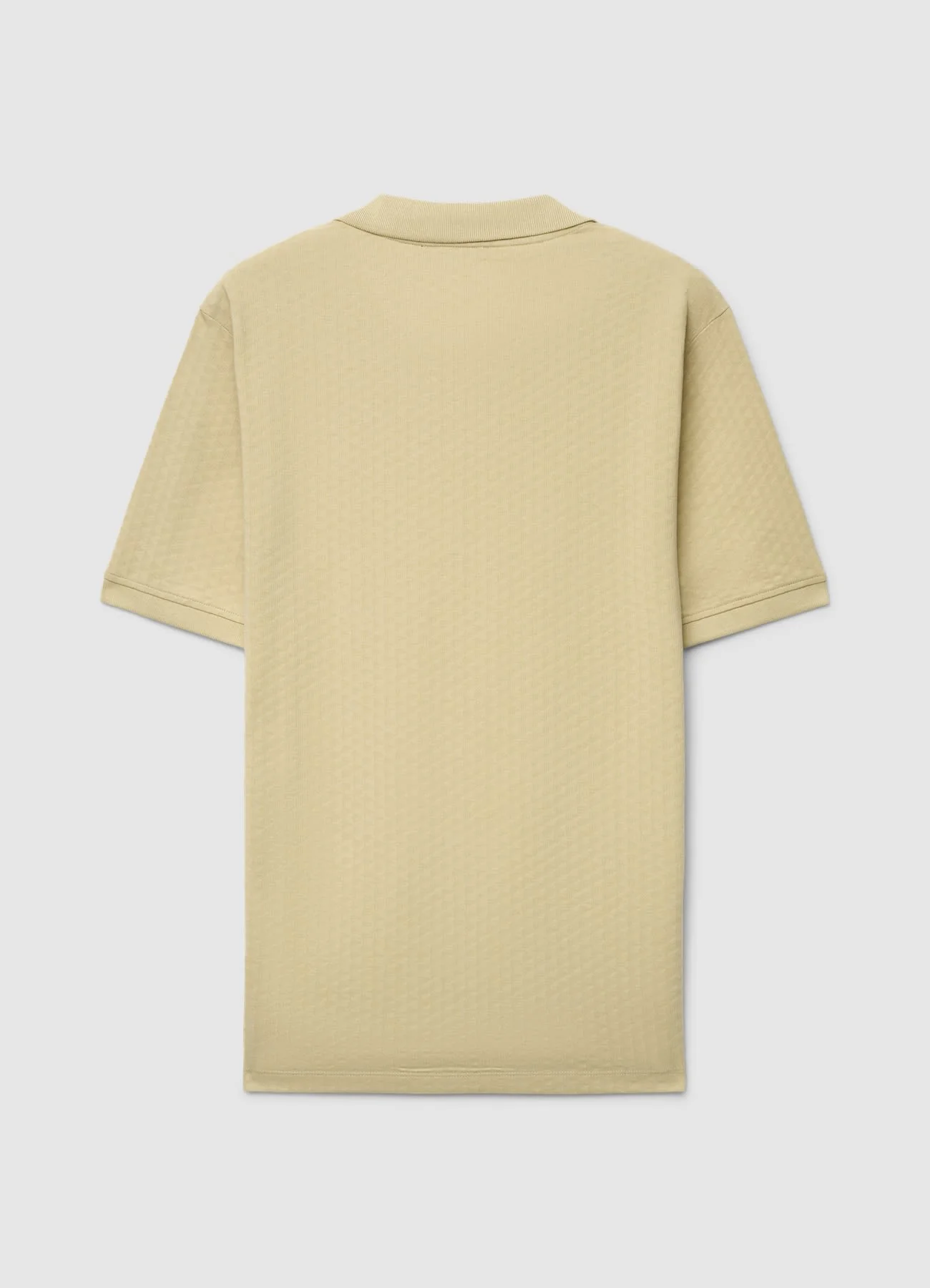 Polo con collo aperto in jacquard - Image 4
