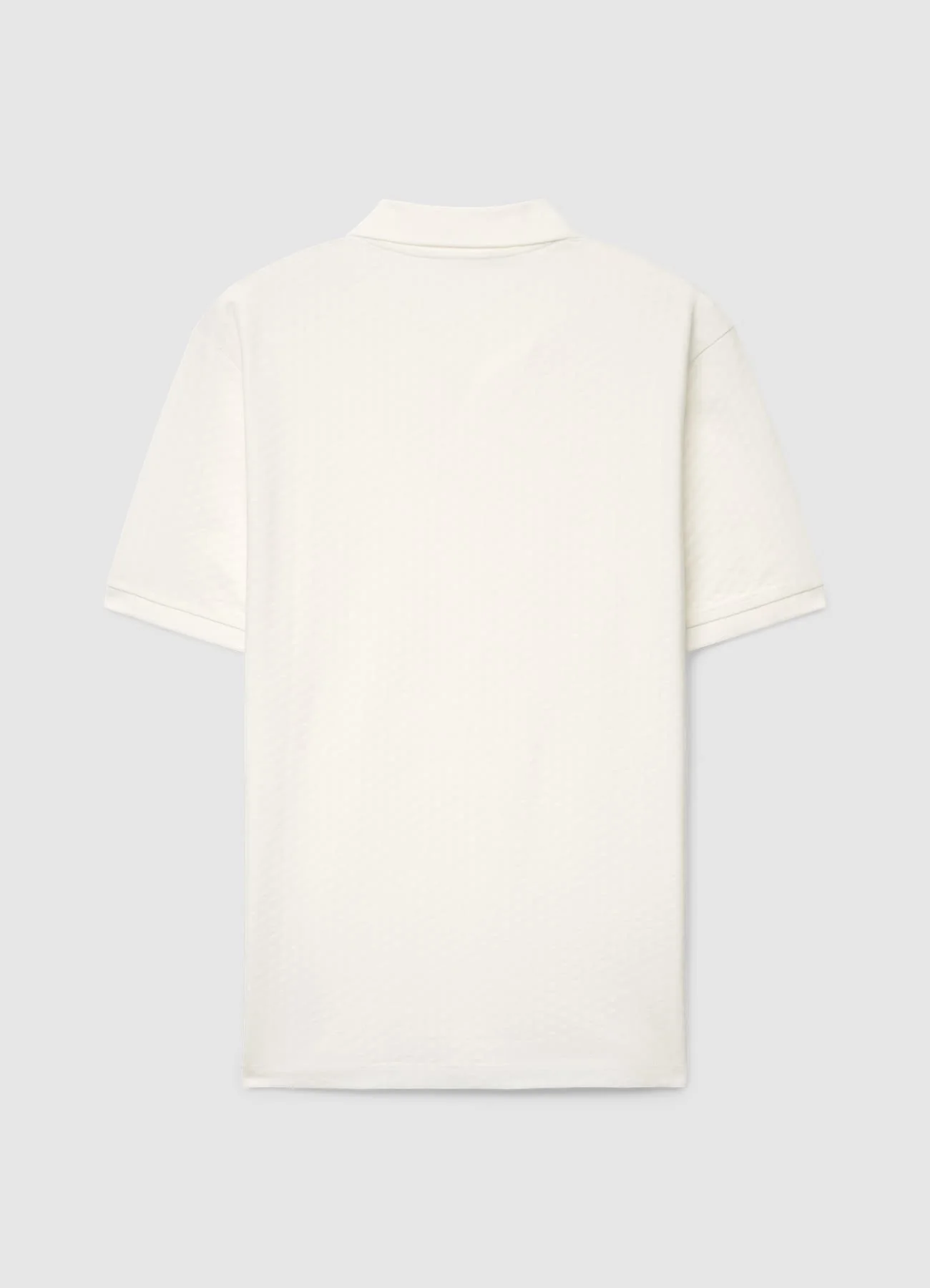 Polo con collo aperto in jacquard - Image 4