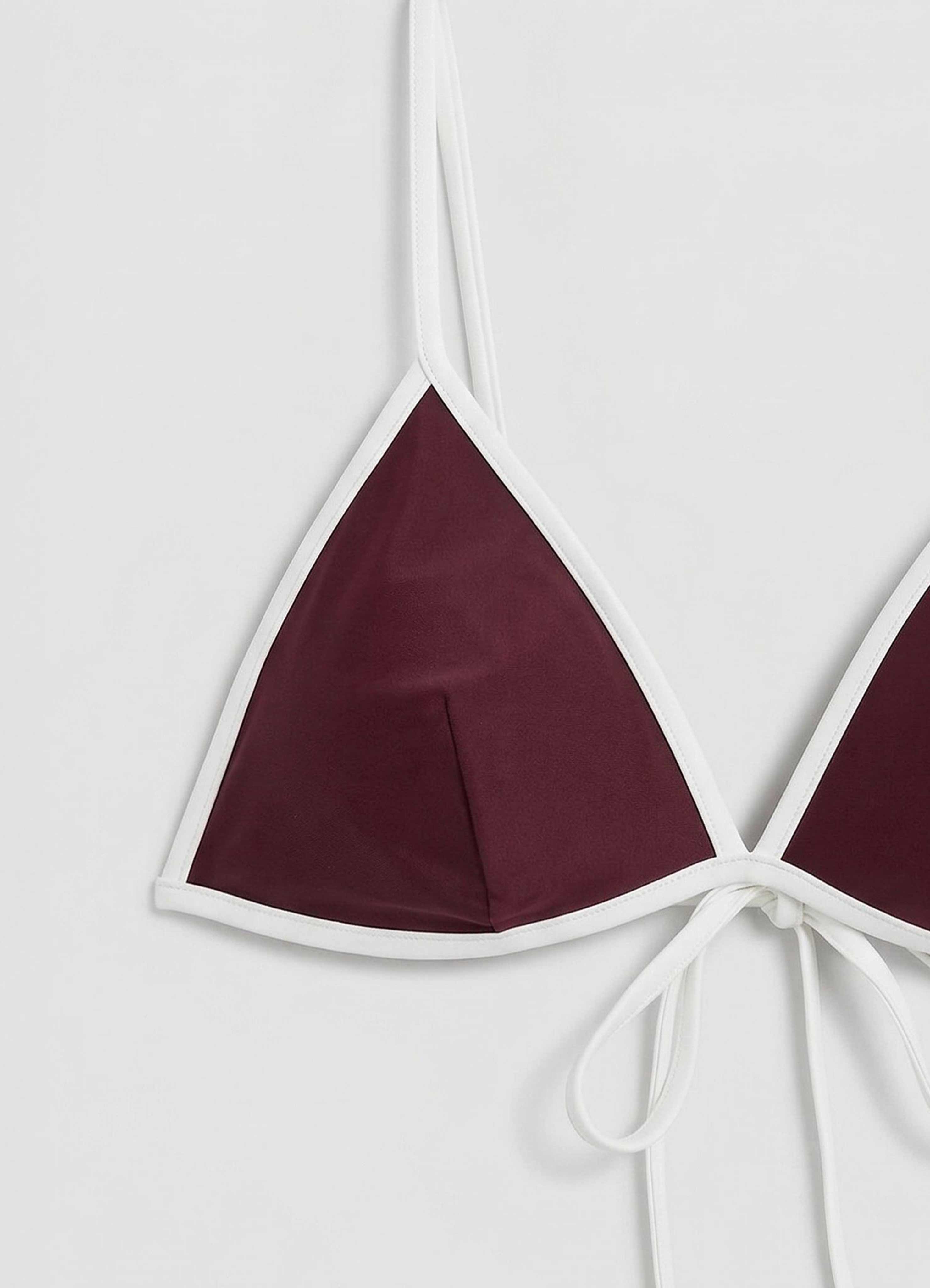 Reggiseno bikini a triangolo con profili - Image 5