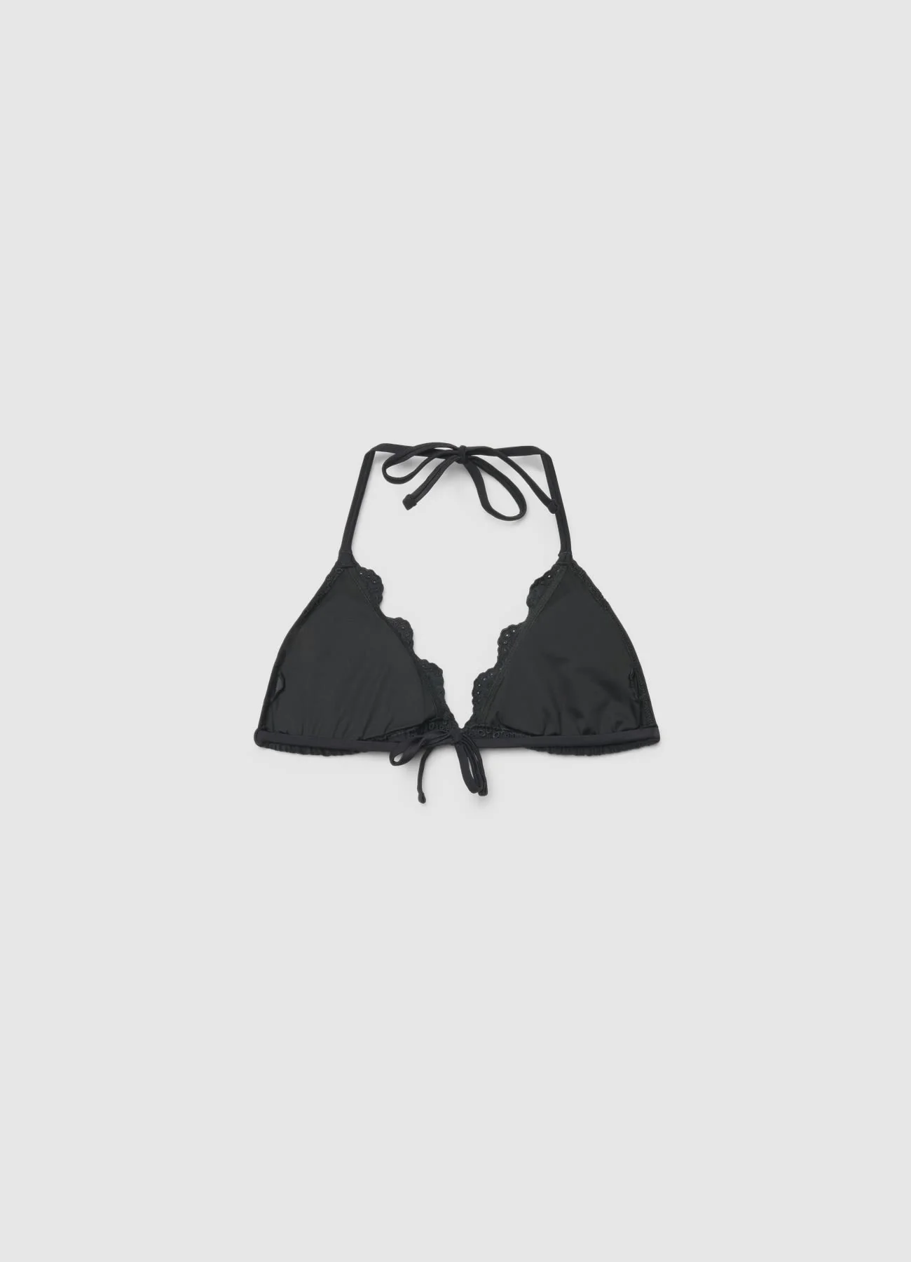 Reggiseno bikini balconcino con sangallo effetto luccicante