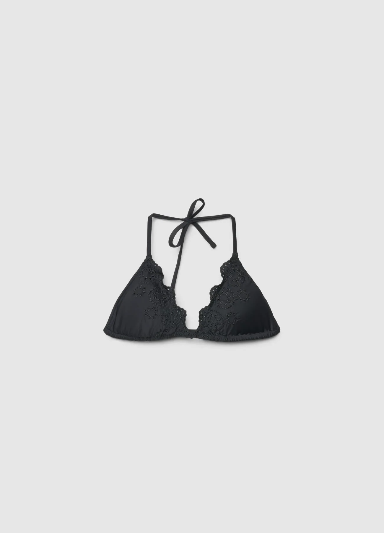 Reggiseno bikini balconcino con sangallo effetto luccicante - Image 2