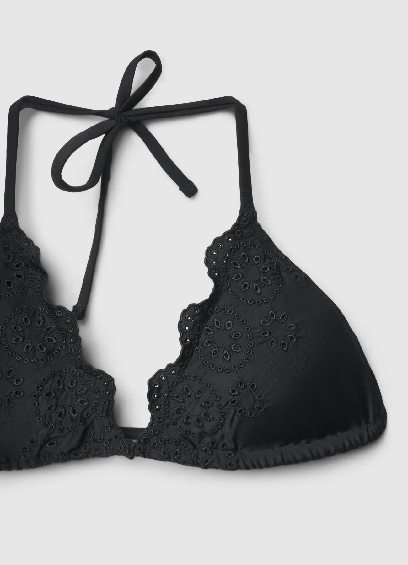 Reggiseno bikini balconcino con sangallo effetto luccicante - Image 3