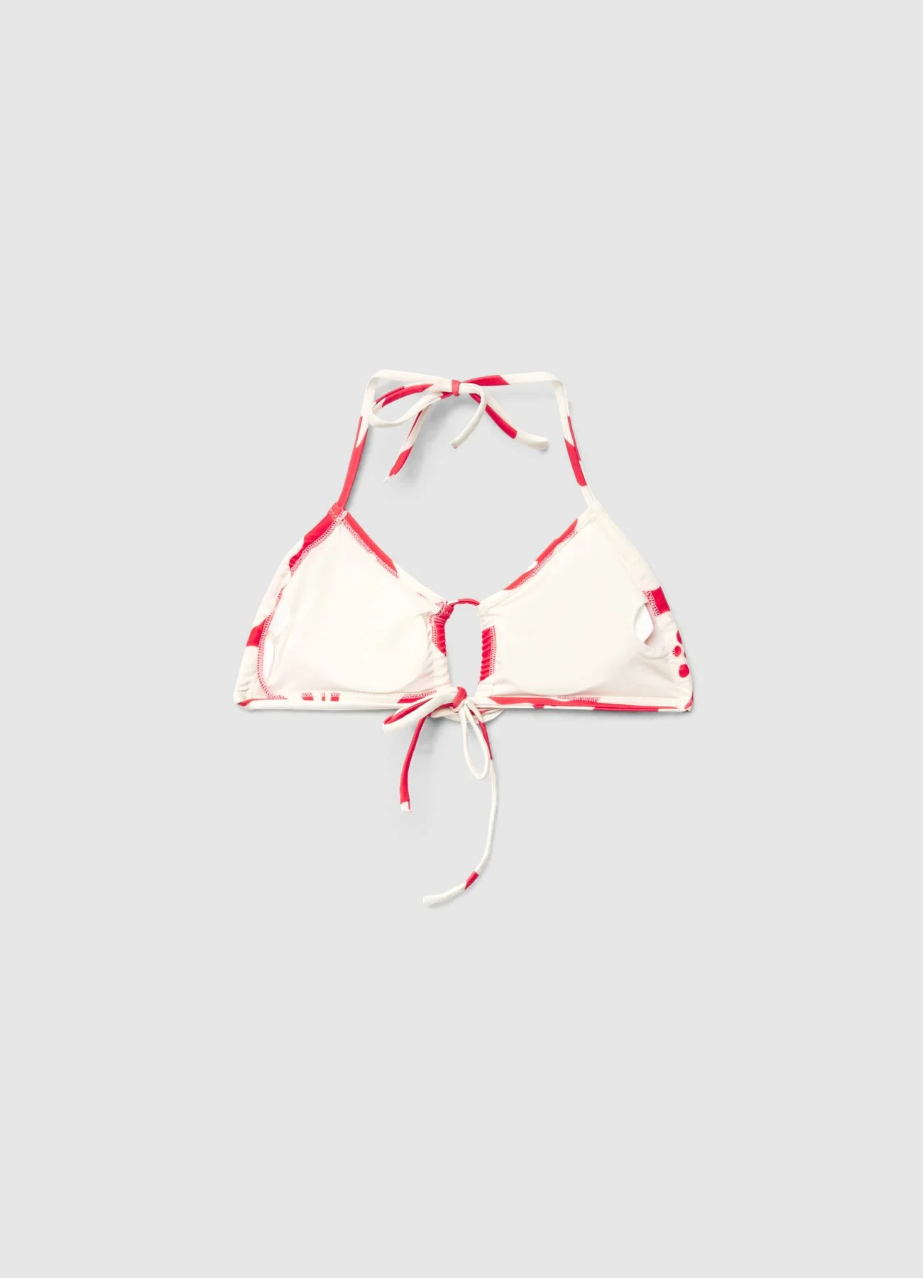 Reggiseno bikini triangolo con arriccio e stampa floreale - Image 2