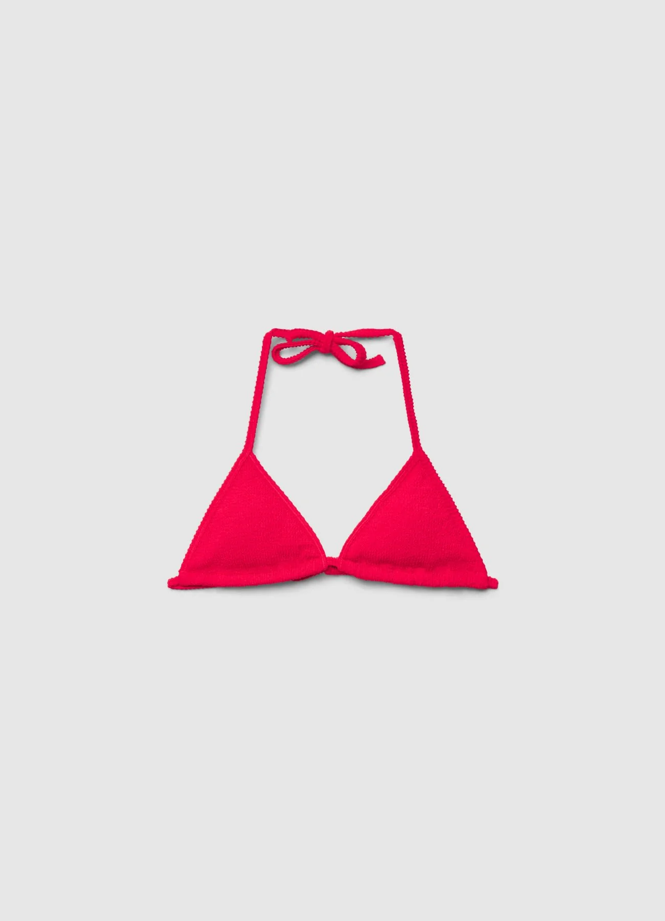 Reggiseno bikini triangolo goffrato con laccetti - Image 3