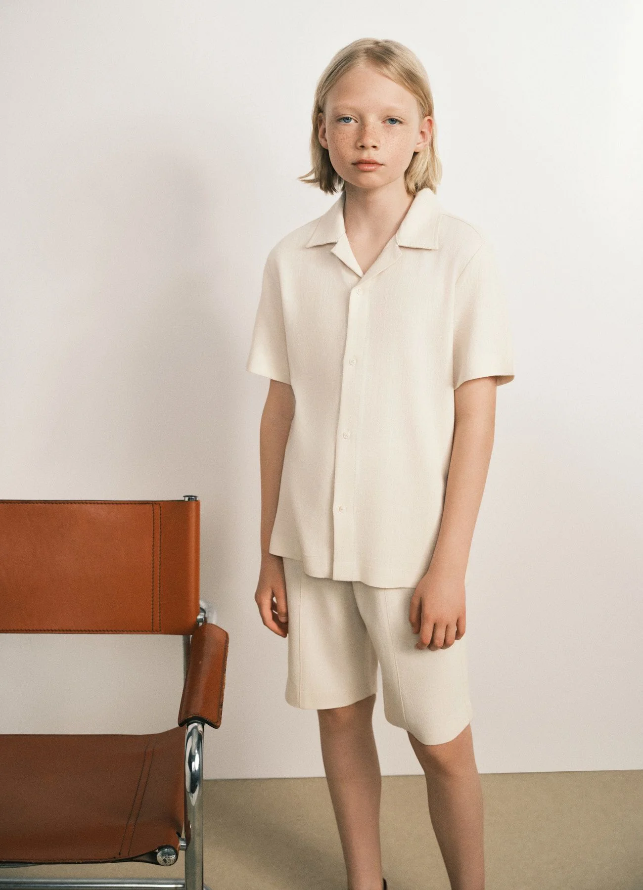 Set camicia e pantaloncini tinta unita - Image 4