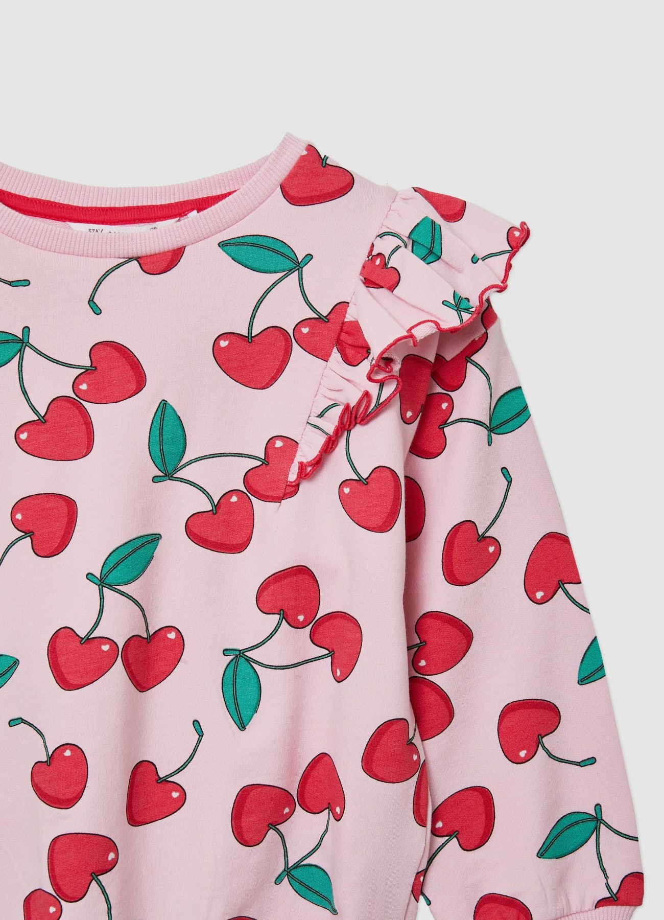 Set felpa e leggings con stampa ciliegie