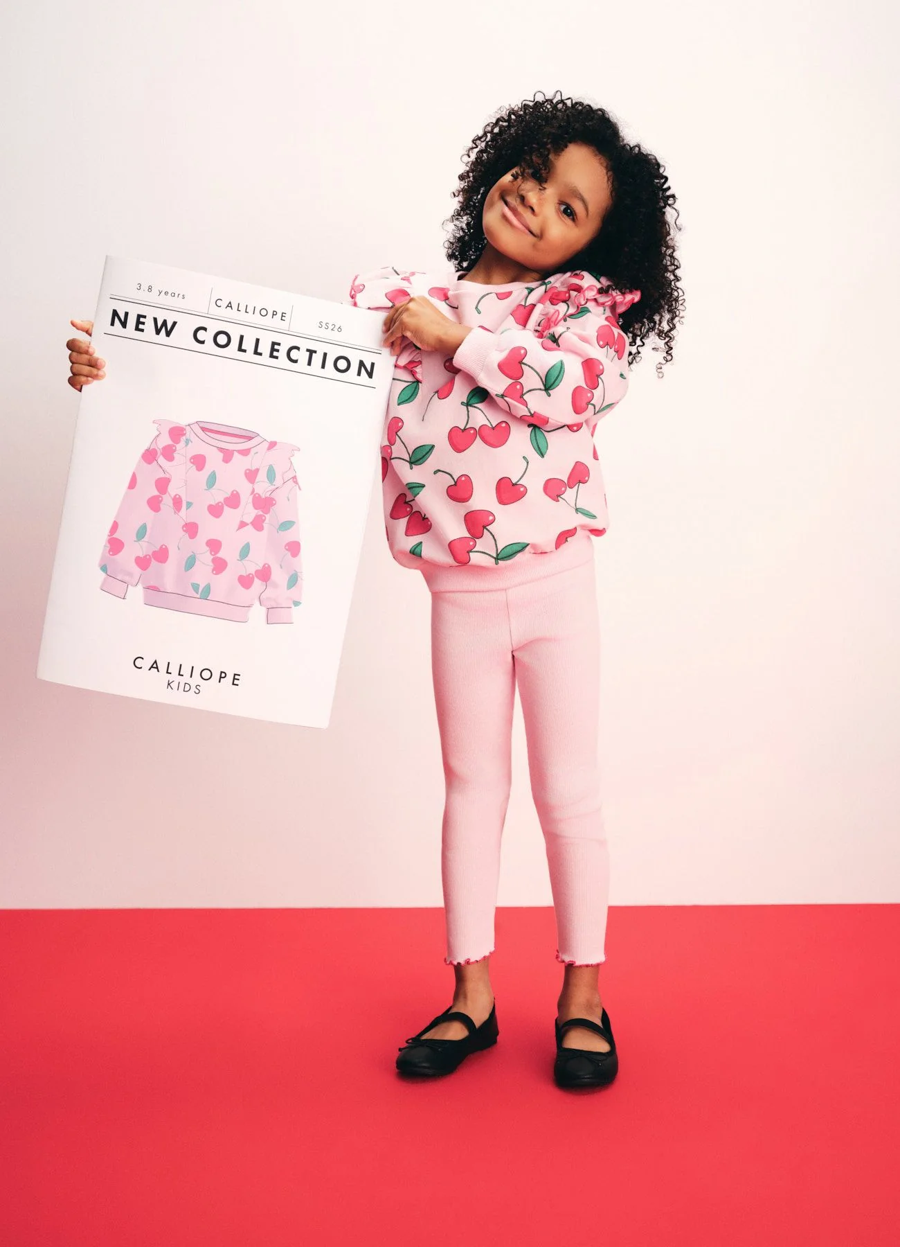 Set felpa e leggings con stampa ciliegie - Image 4