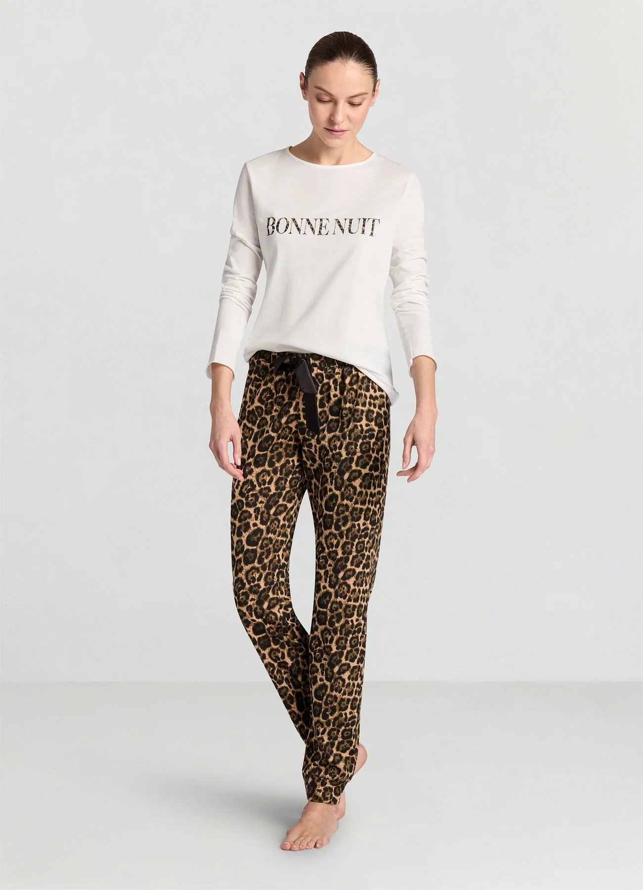 Set pigiama lungo stampa animalier - Image 2