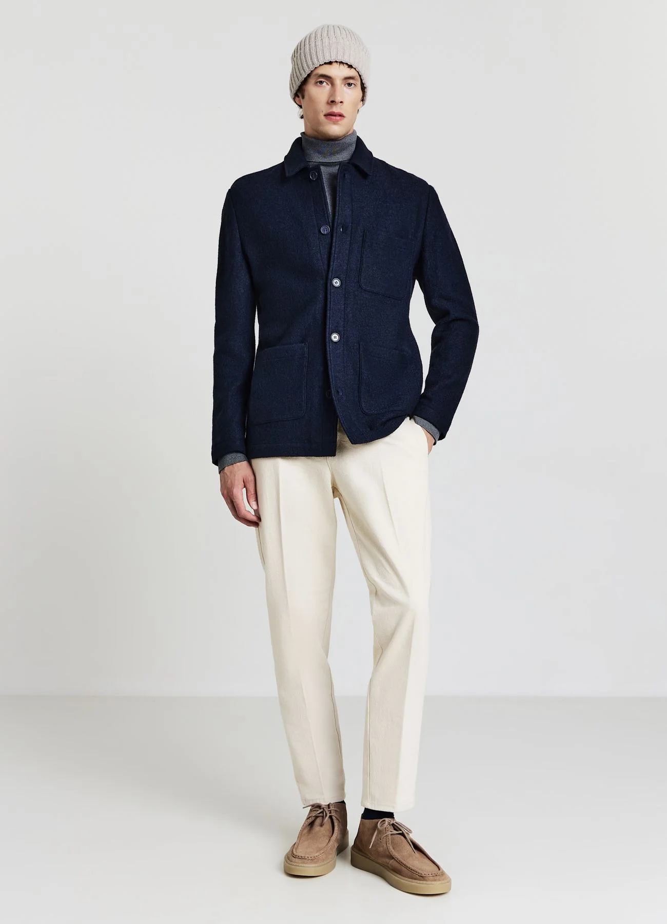 Shacket in lana cotta - Image 4