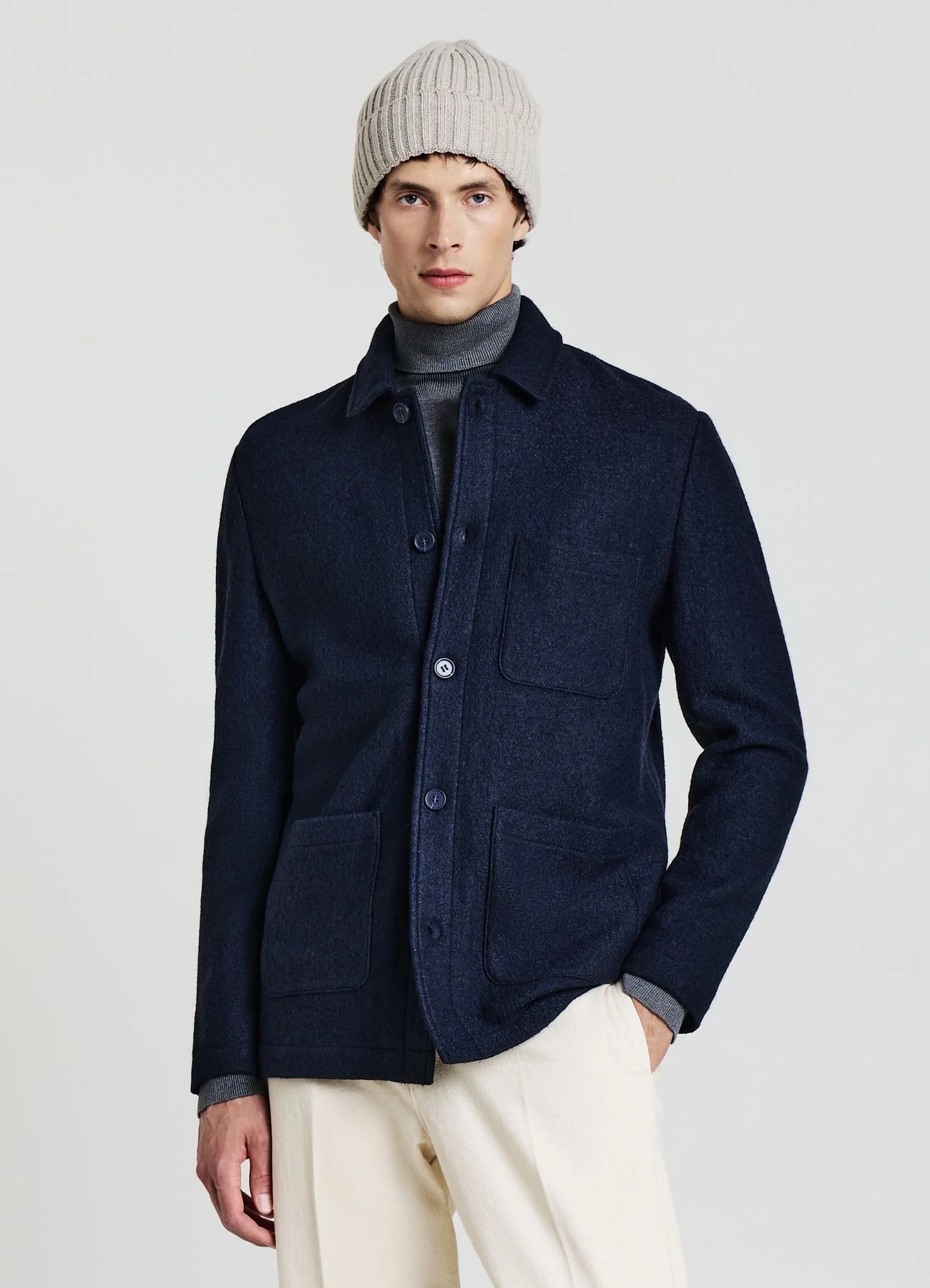 Shacket in lana cotta - Image 9