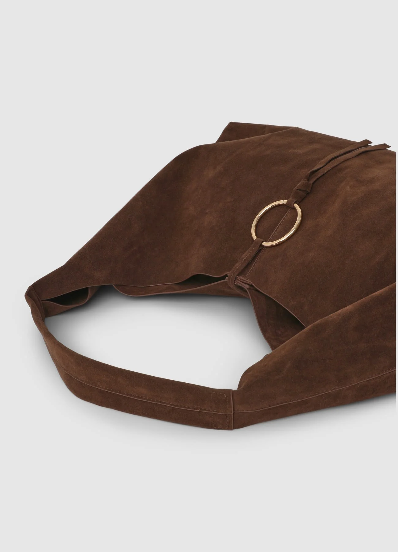 Shopper trapezio in similcamoscio - Image 4