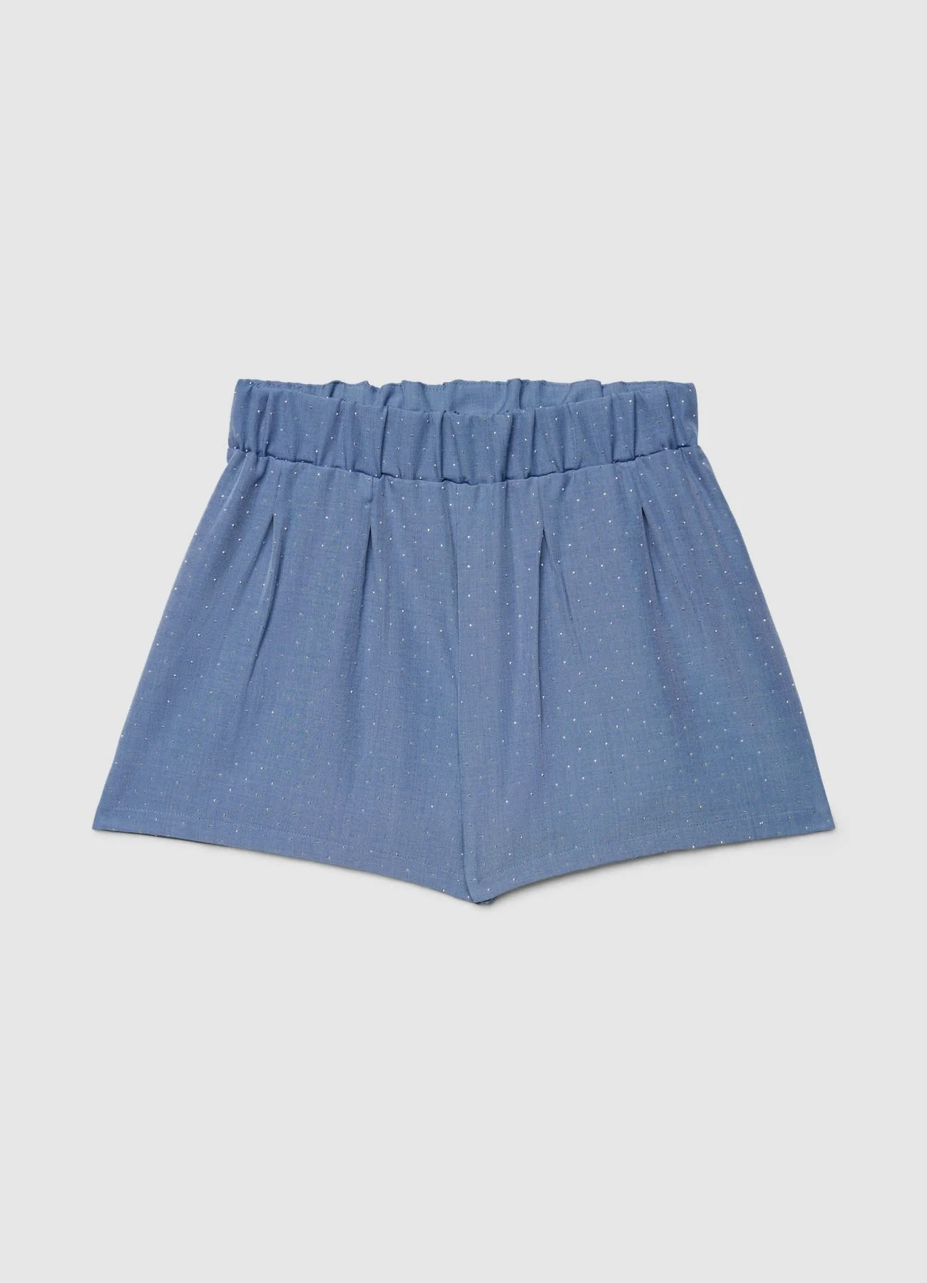 Shorts ampi con vita elasticizzata e strass