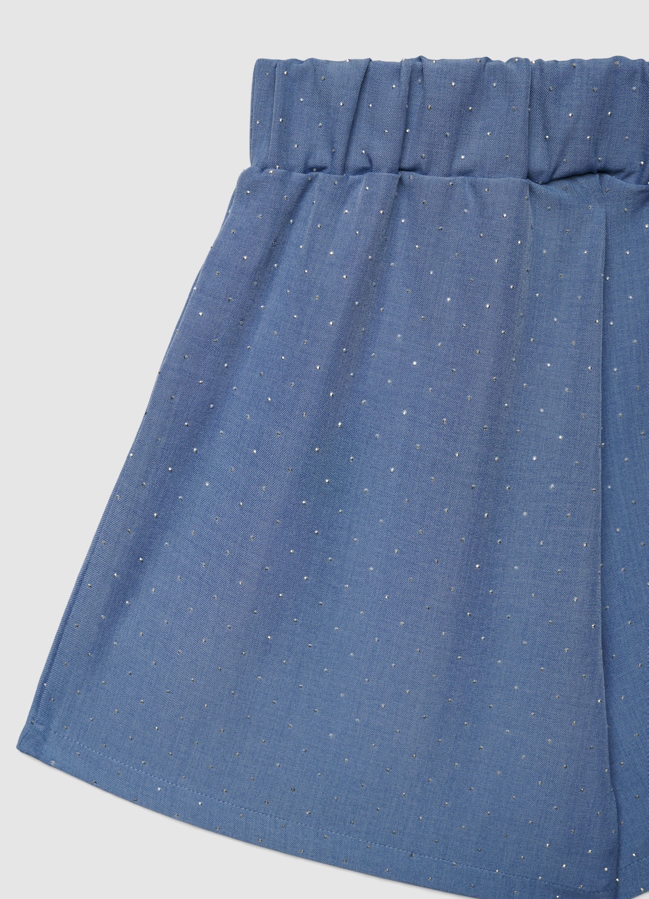 Shorts ampi con vita elasticizzata e strass - Image 3
