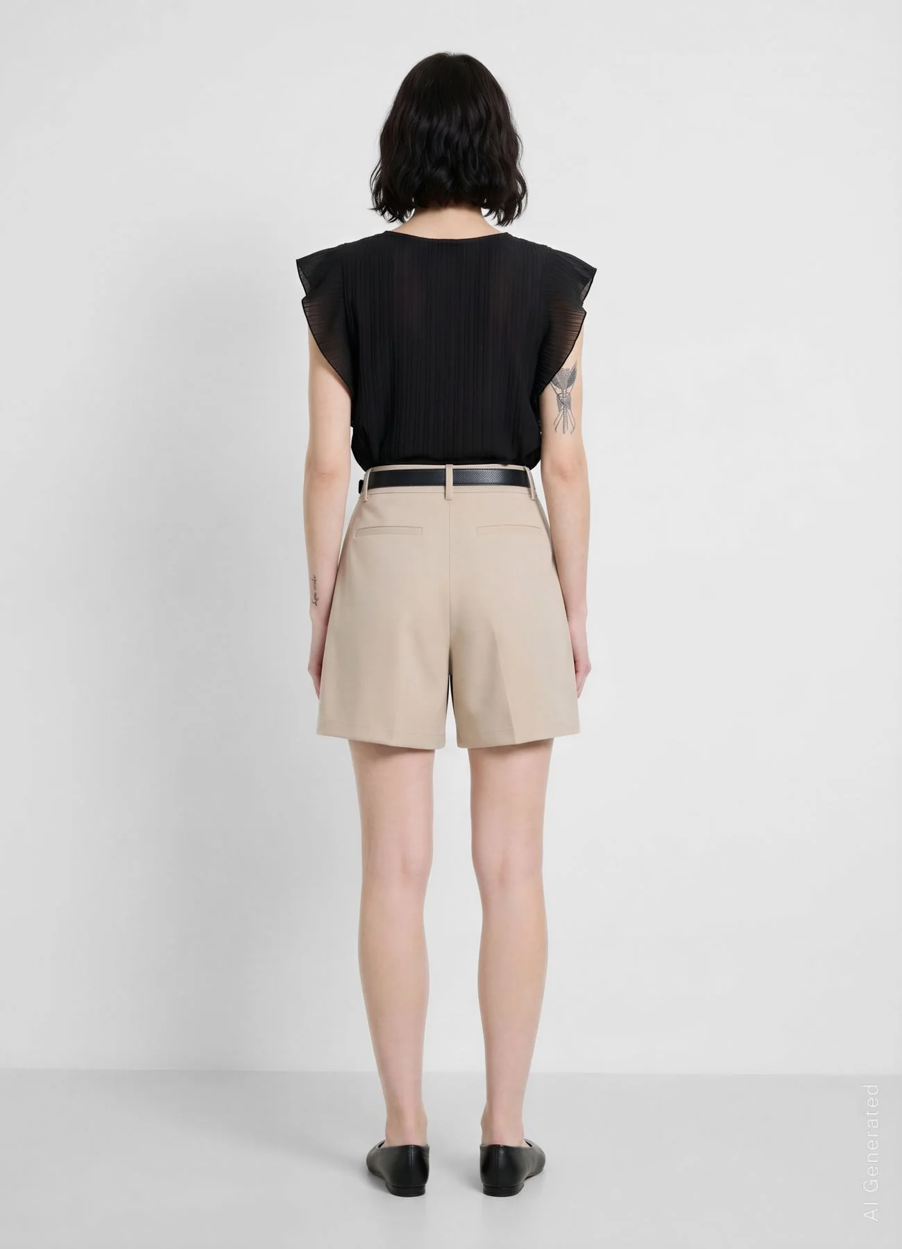 Shorts bermuda sartoriali a tinta unita - Image 3