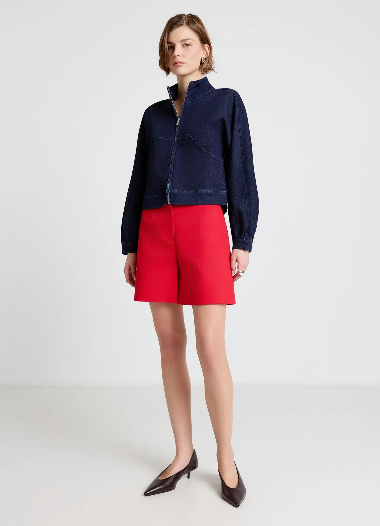 Shorts bermuda sartoriali a tinta unita - Image 3