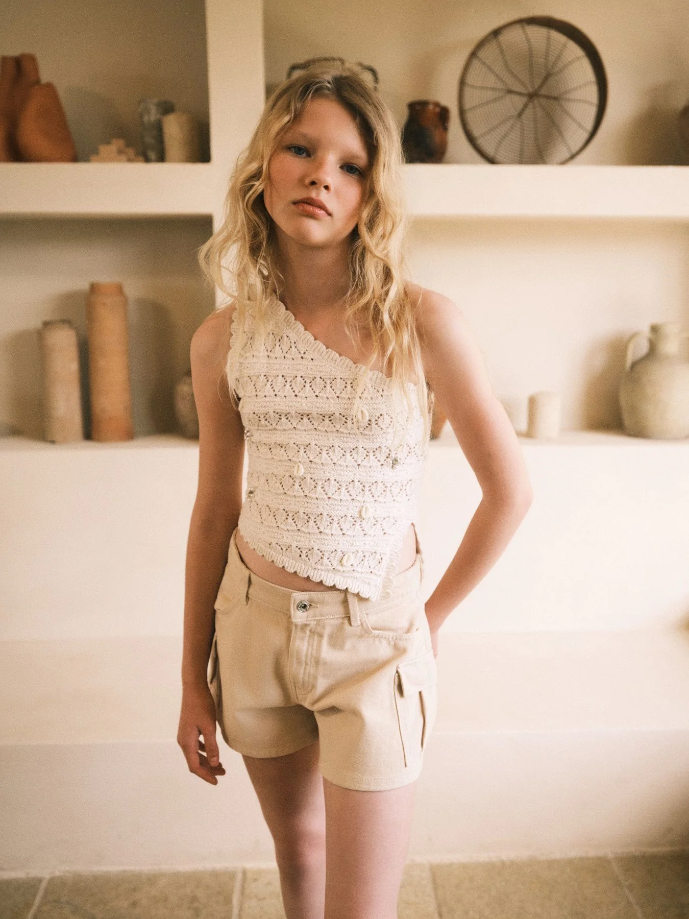 Shorts cargo con tasche applicate - Image 4