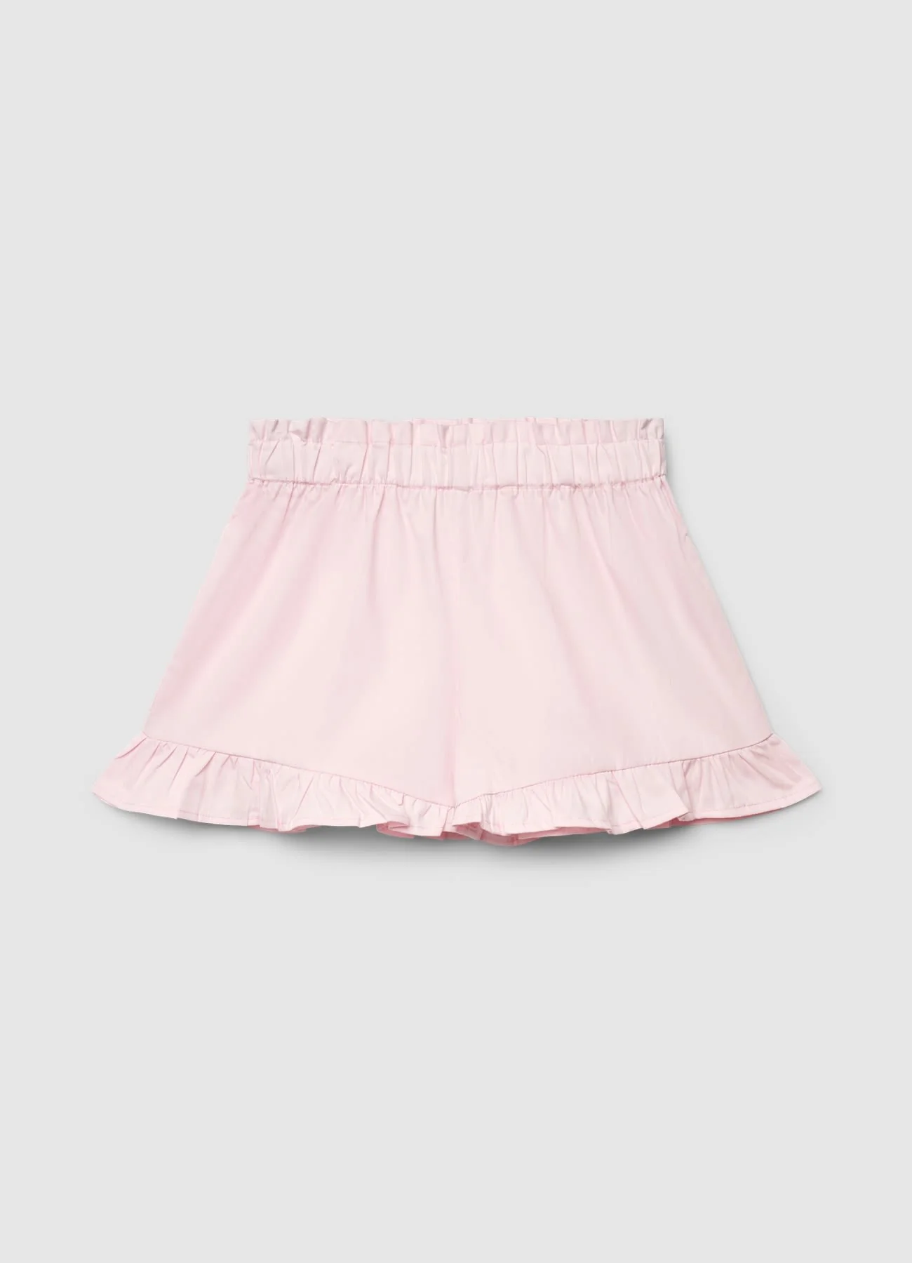 Shorts con vita arricciata e rouche - Image 3