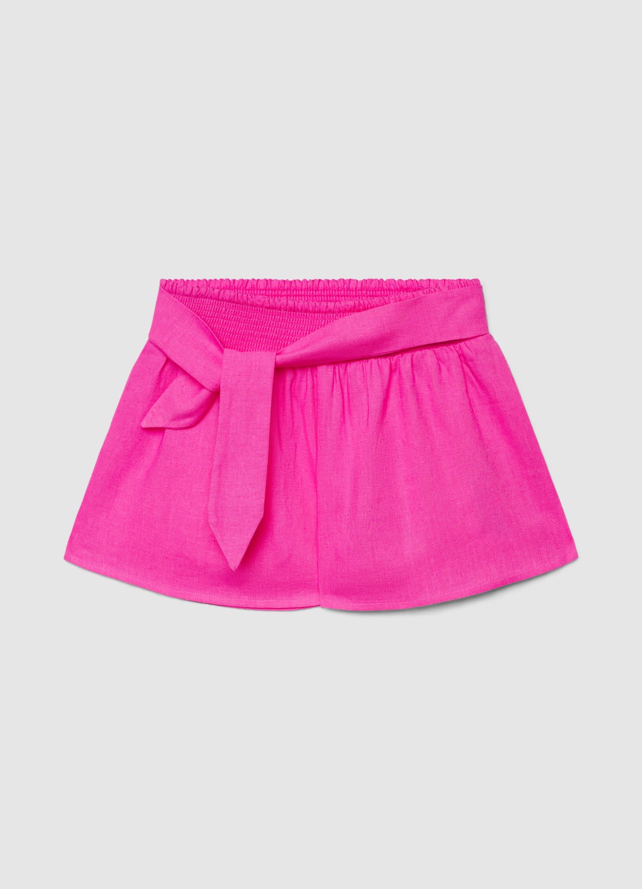 Shorts con vita elasticizzata e fiocco - Image 2