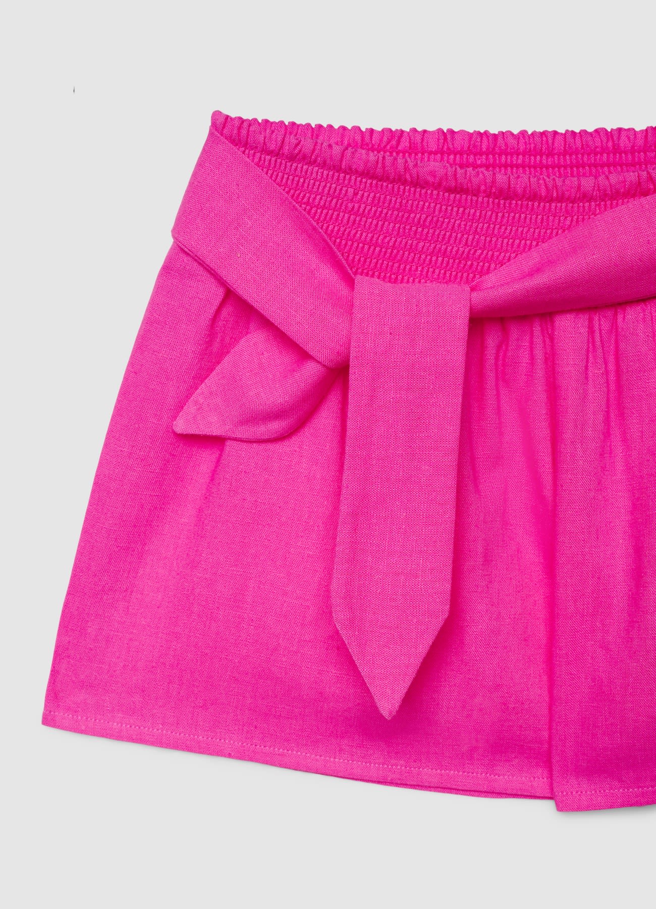 Shorts con vita elasticizzata e fiocco - Image 3
