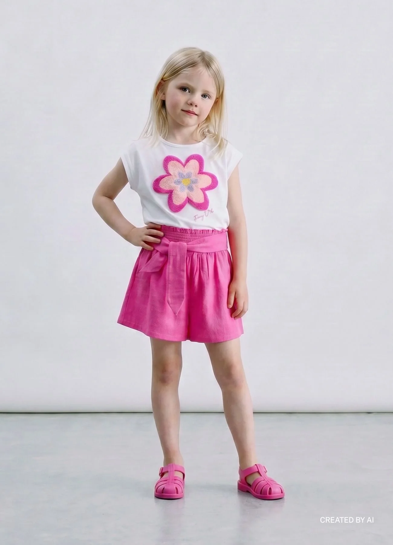 Shorts con vita elasticizzata e fiocco - Image 4