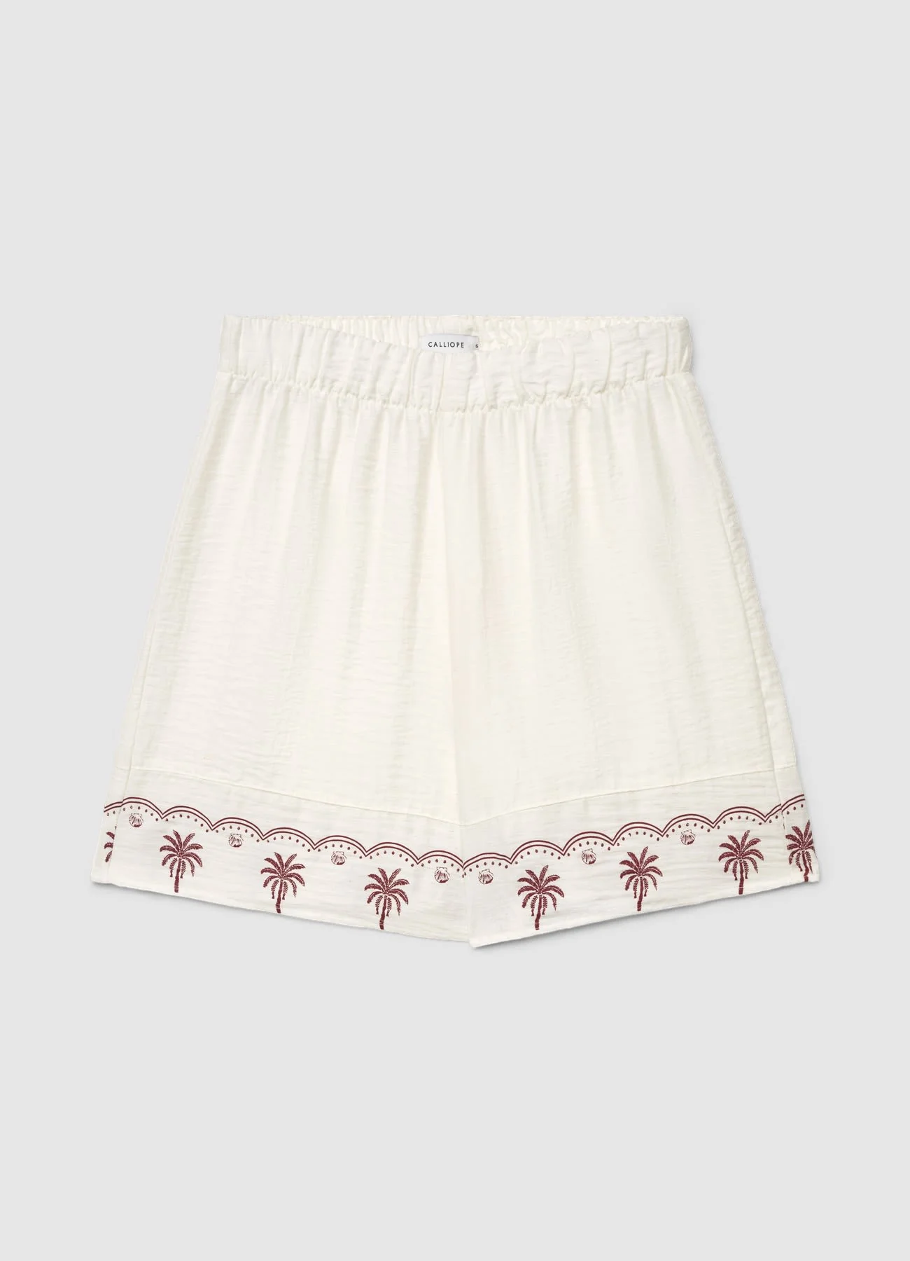 Shorts con vita elasticizzata e stampa palme