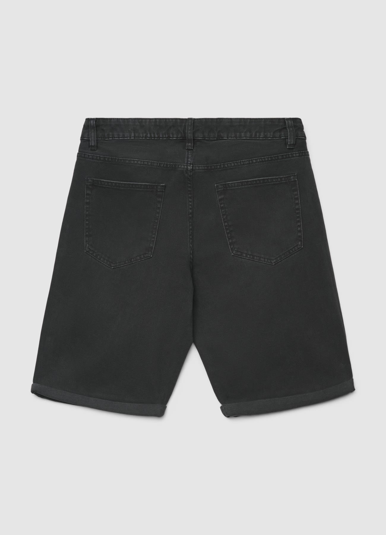 Shorts in denim con risvolto - Image 6