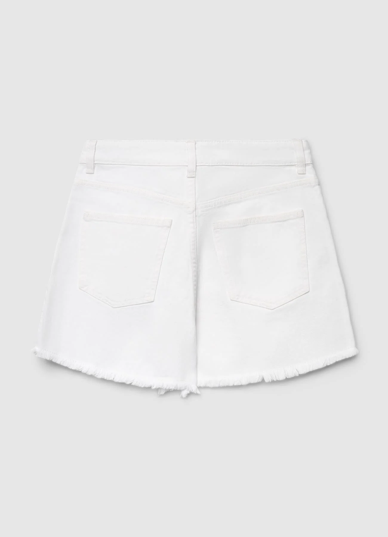 Shorts in denim mom fit con strappi - Image 4
