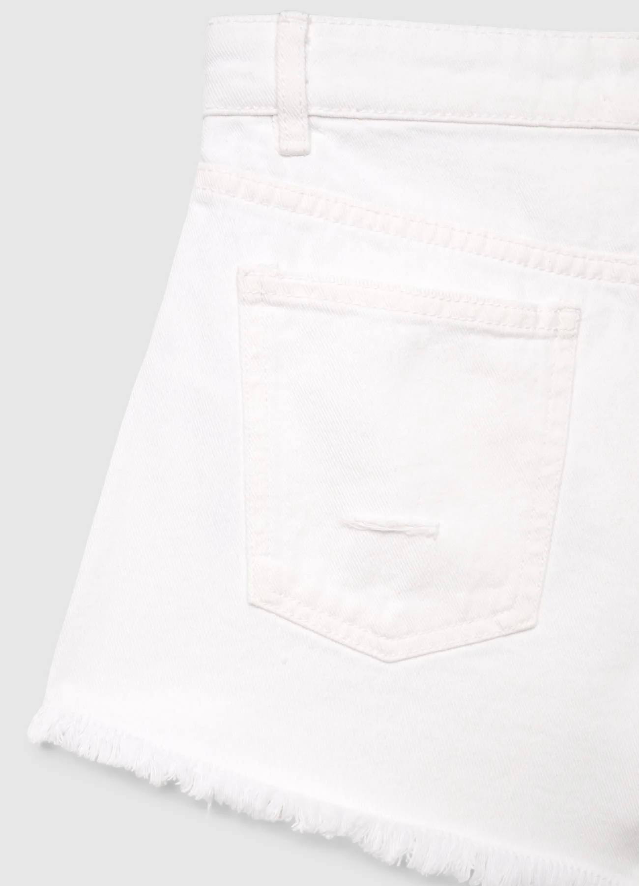 Shorts mom fit con strappi e orlo sfrangiato - Image 3