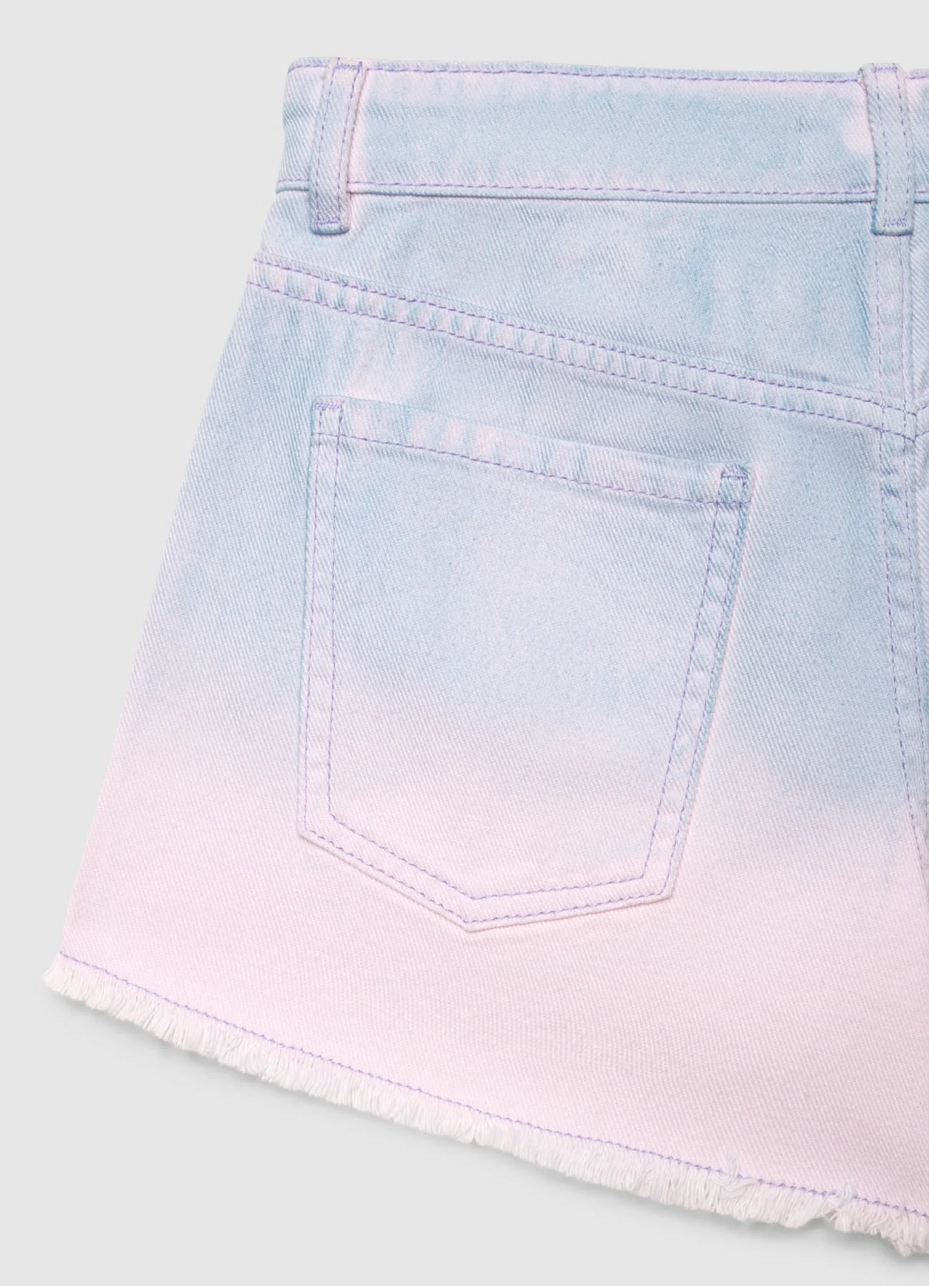 Shorts mom fit sfumati con strappi - Image 2
