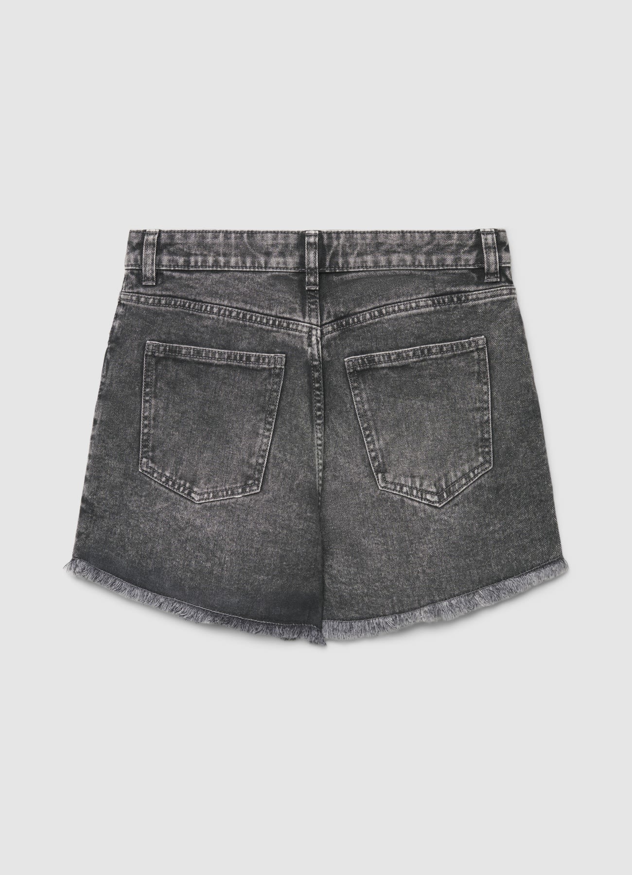 Shorts mom in denim con strappi - Image 5