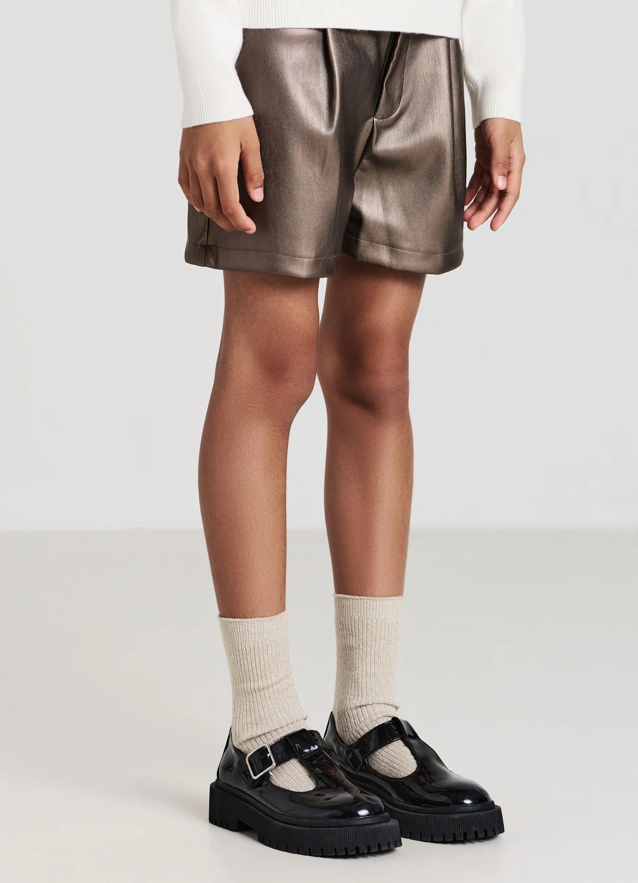 Shorts similpelle