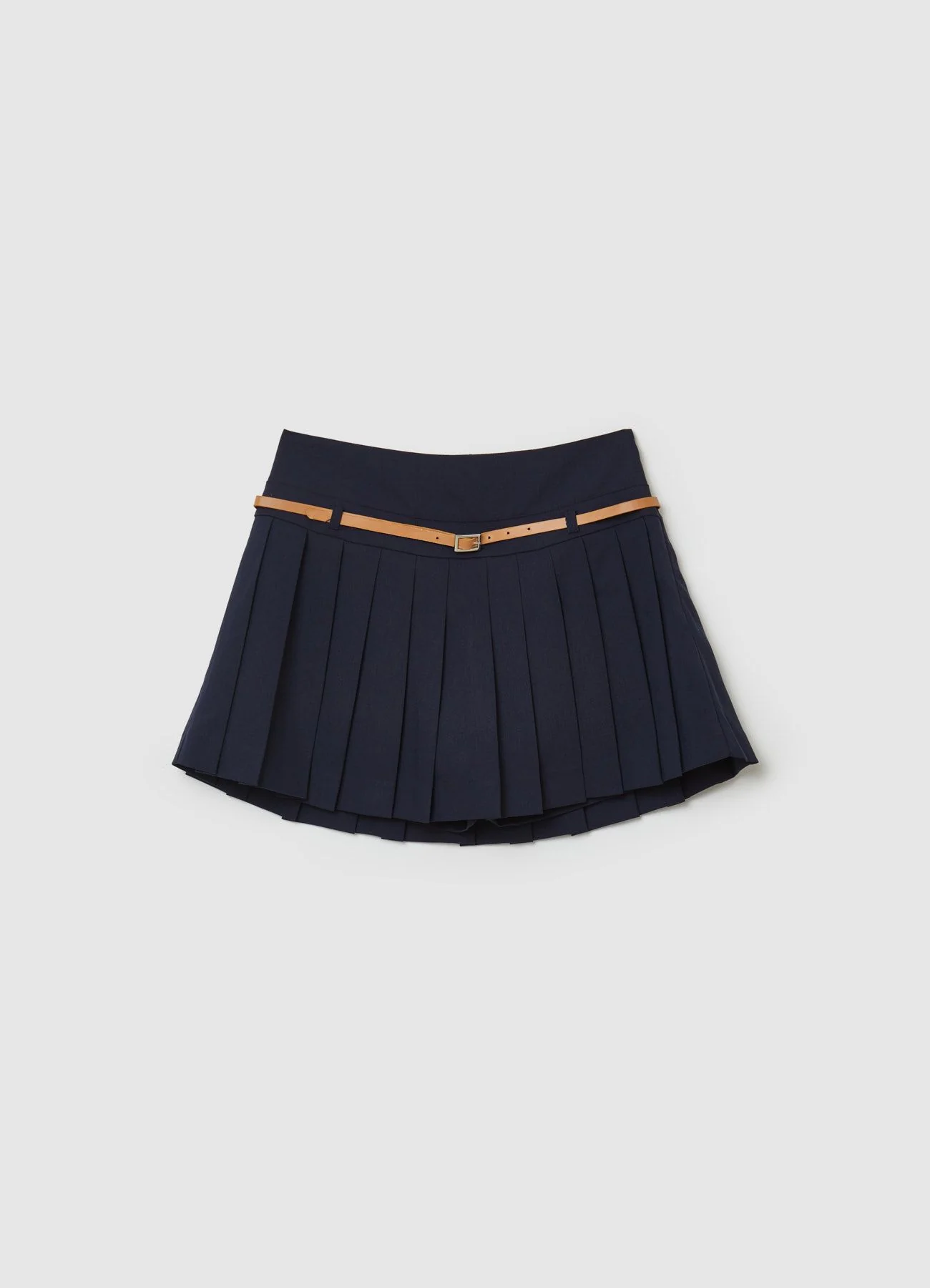 Skort a pieghe con cintura - Image 4