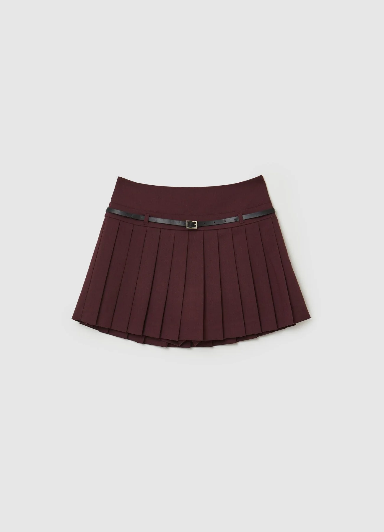 Skort a pieghe con cintura - Image 4