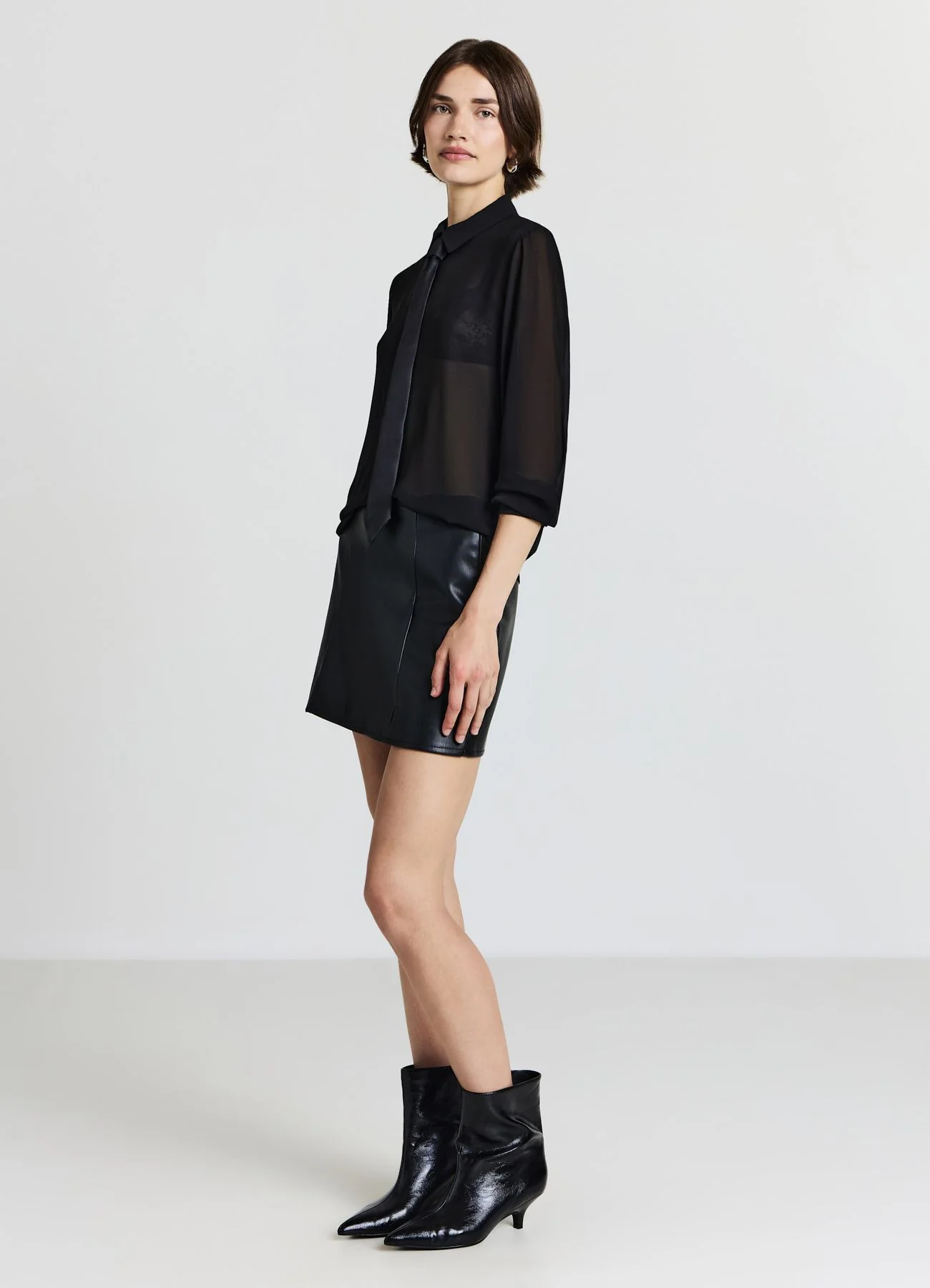 Skort in effetto pelle - Image 2