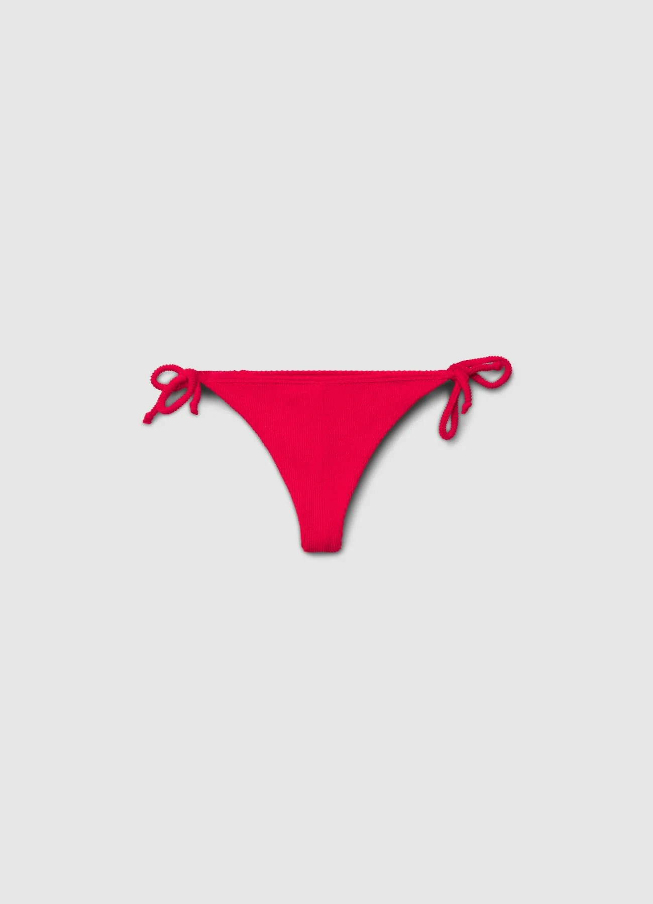Slip bikini brasiliana goffrata con lacci laterali - Image 2