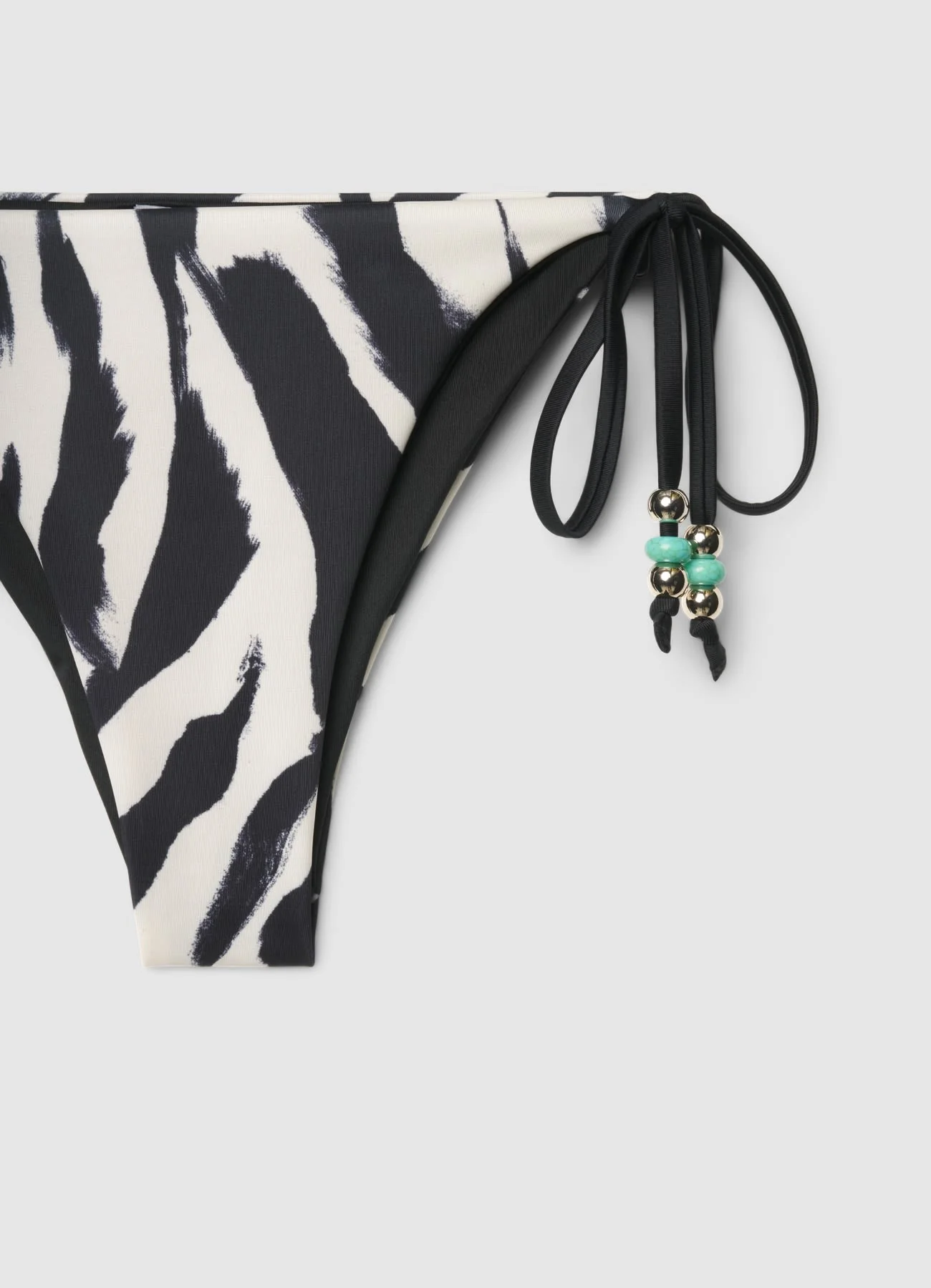 Slip bikini con laccetti e stampa zebra - Image 6