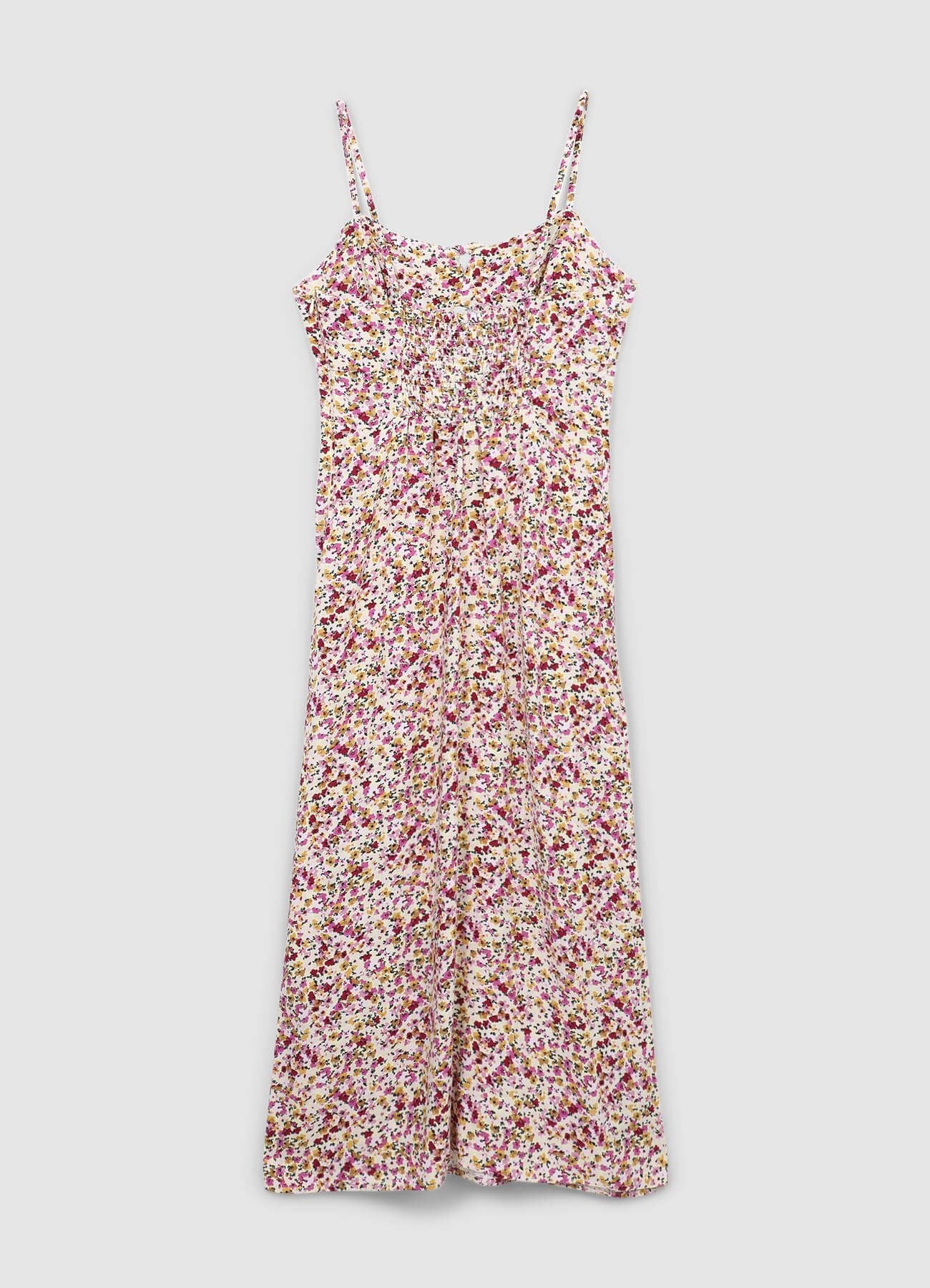 Slipdress fantasia fiori con spacco - Image 2