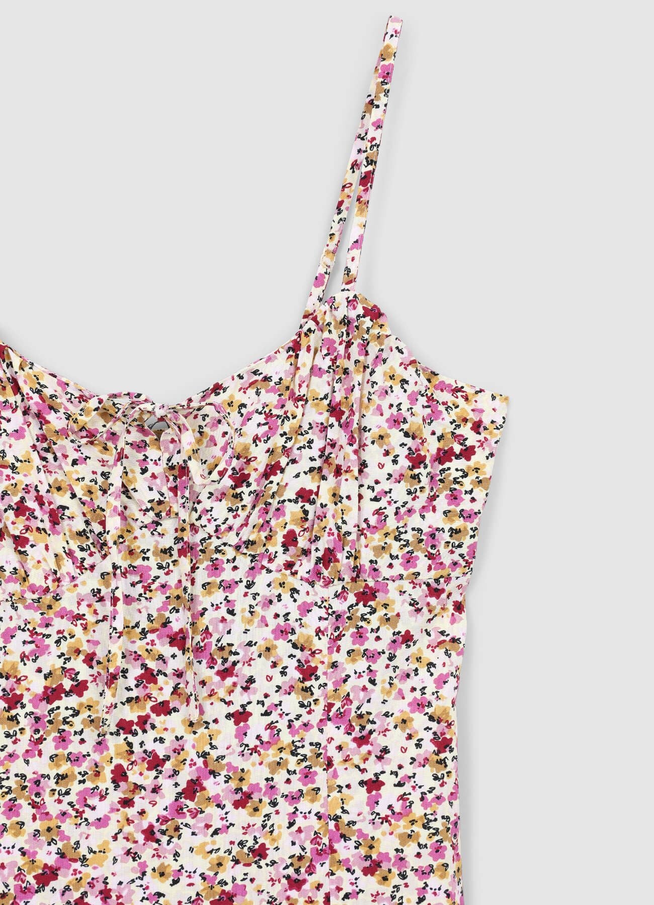 Slipdress fantasia fiori con spacco - Image 3
