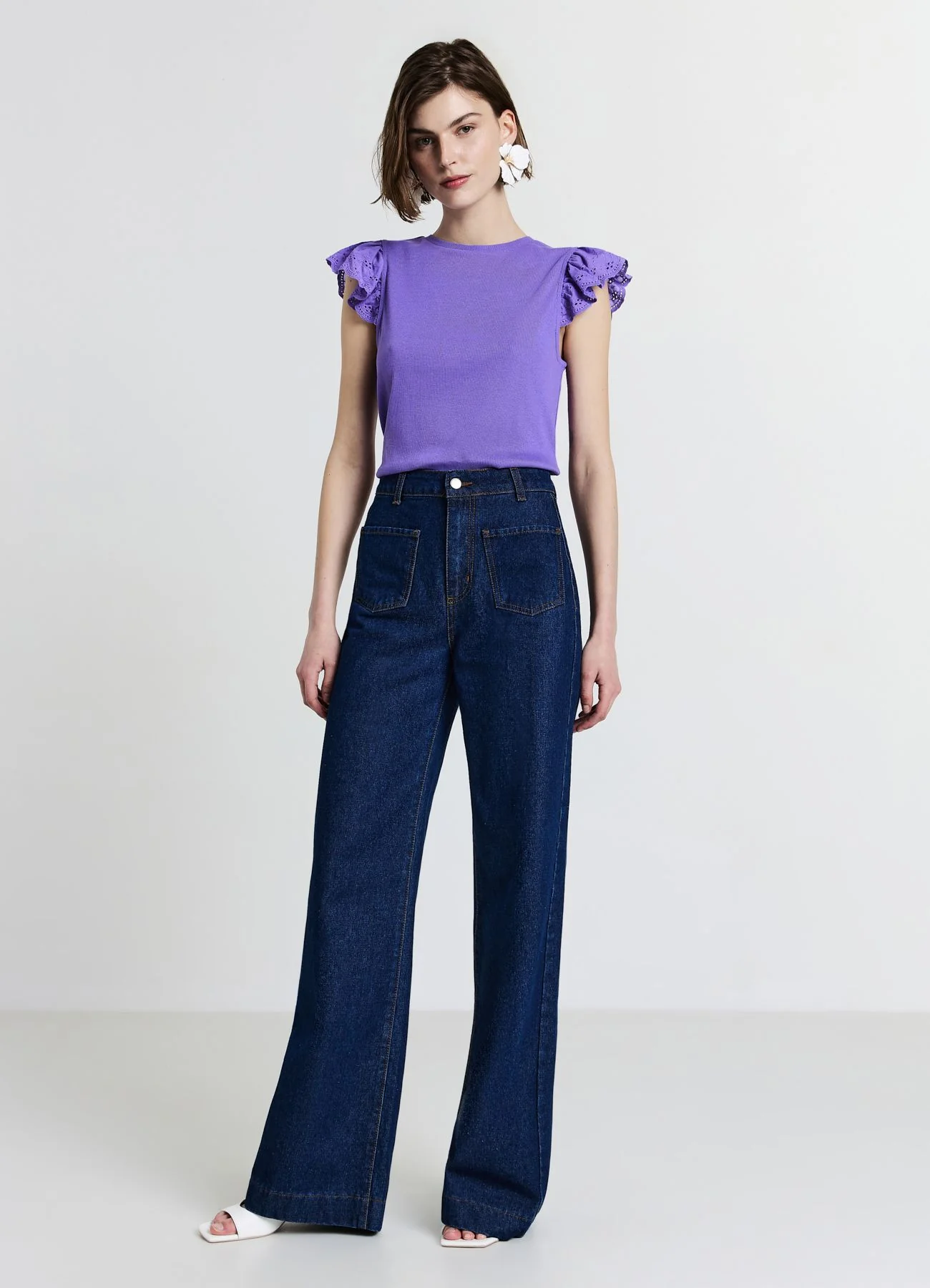 T-shirt a costina volant - Image 2
